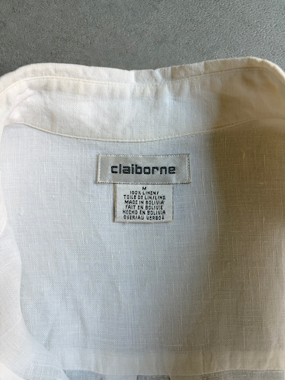 90's claiborne linen shirt