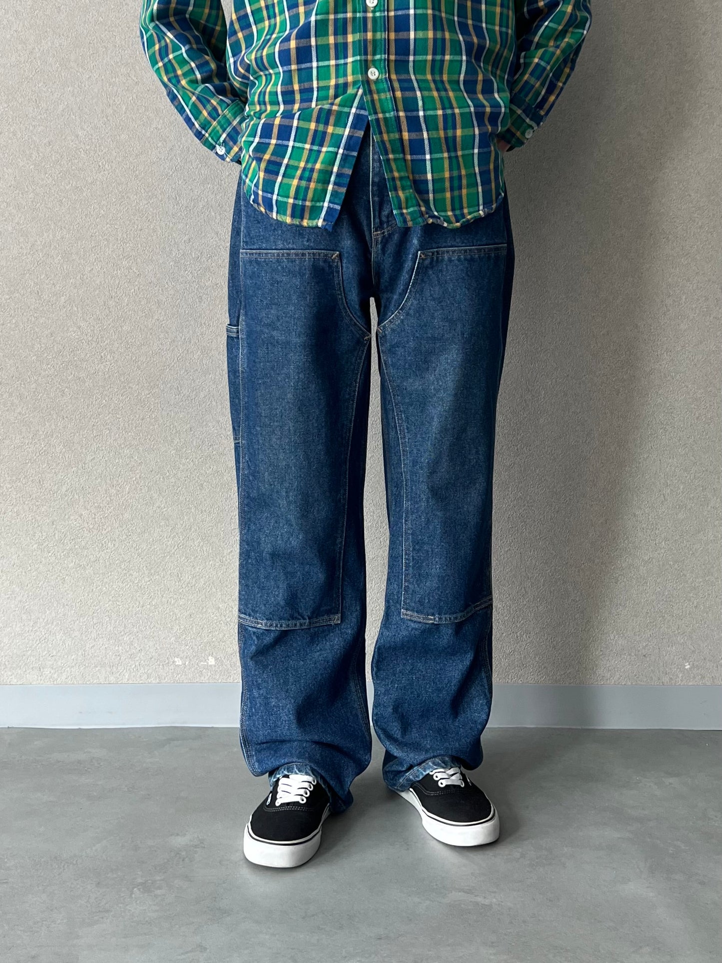 00's carhartt denim double knee painter pants