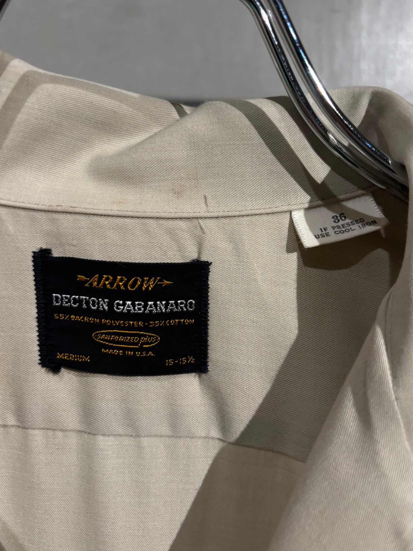 60's〜 ARROW open collar shirt "Made in USA"