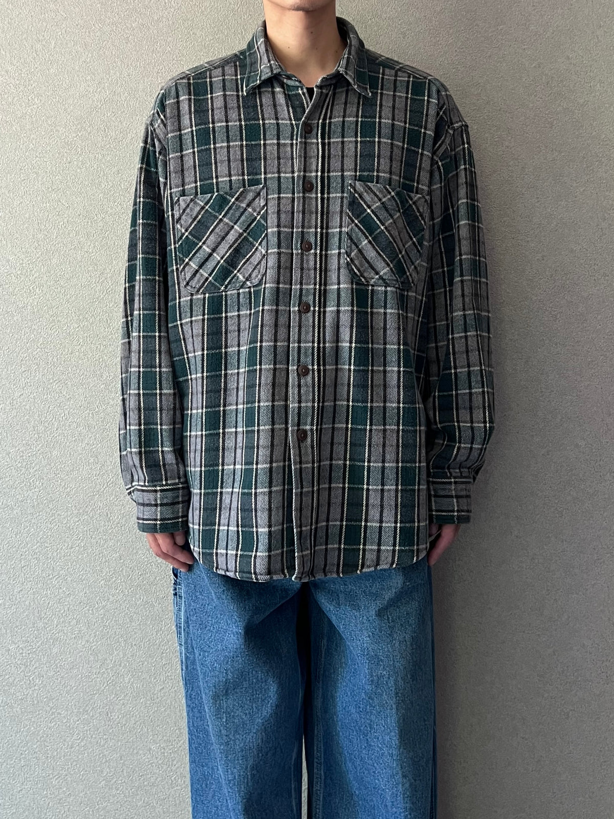 00's ST.JOHN'S BAY flannel shirt