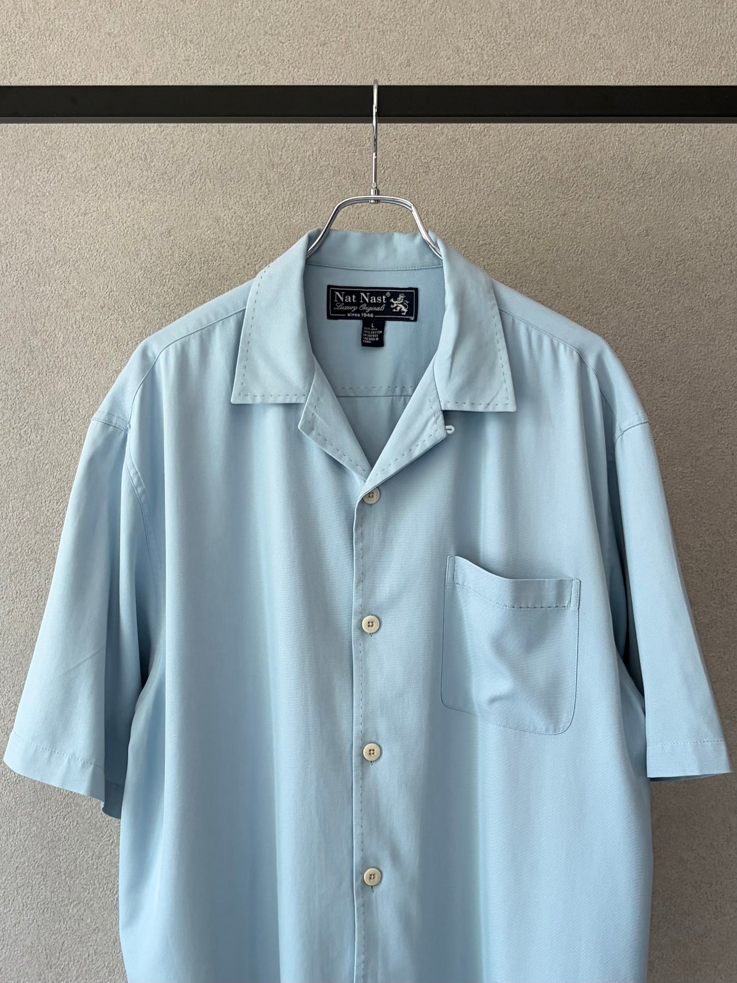 00's Nat Nast open collar silk shirt