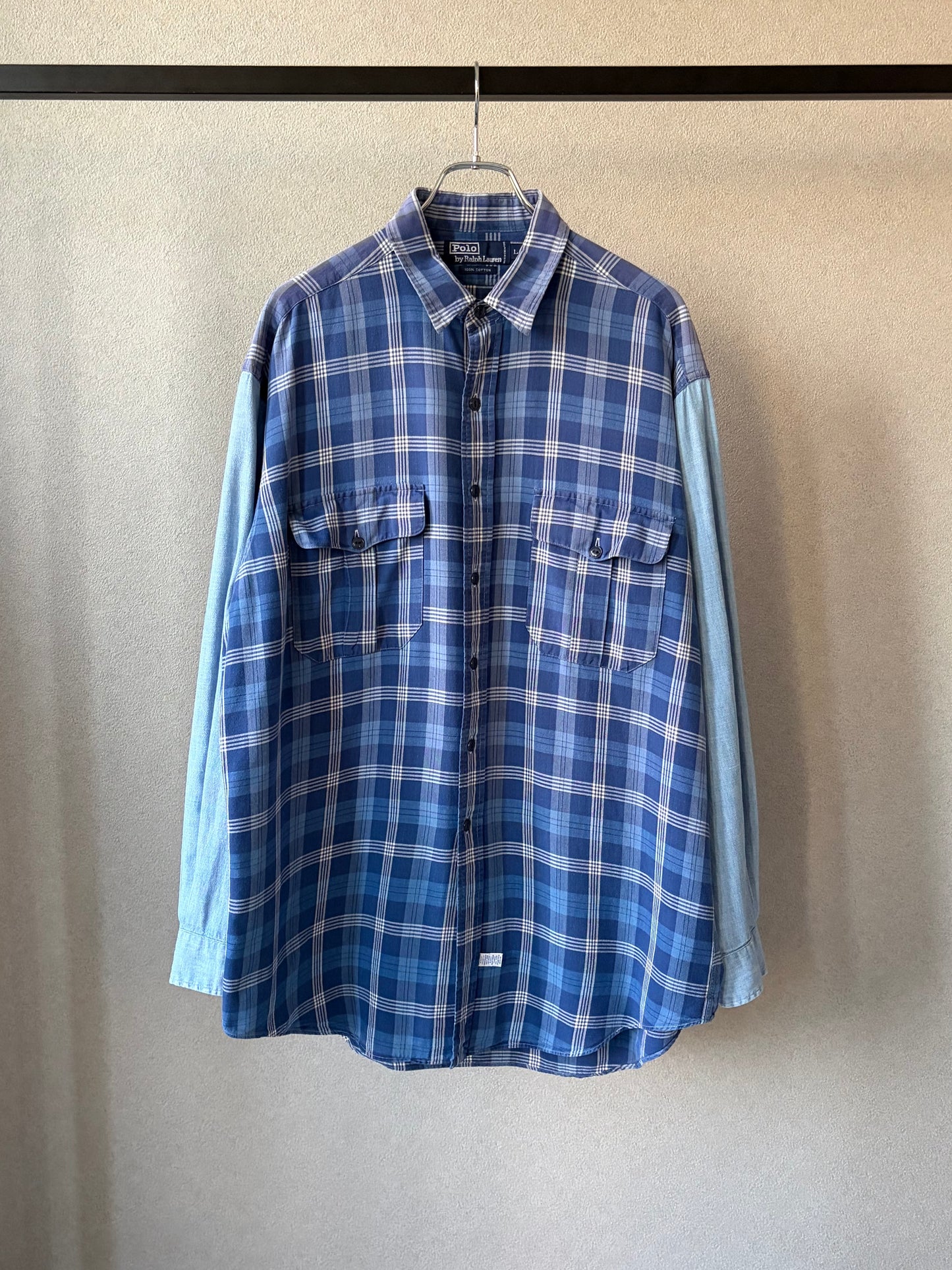80's〜 Polo Ralph Lauren chambray switching safari shirt