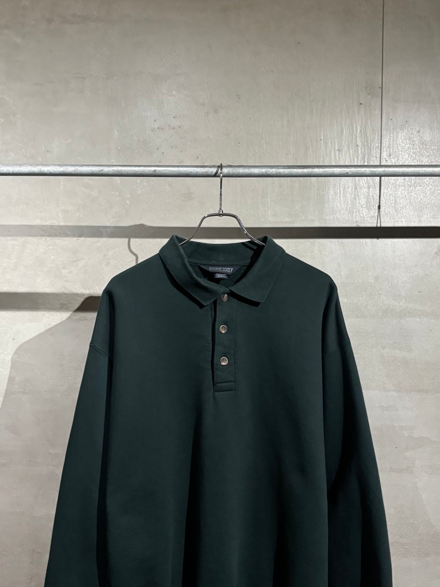 90's LANDS' END sweat polo shirt “Made in USA”