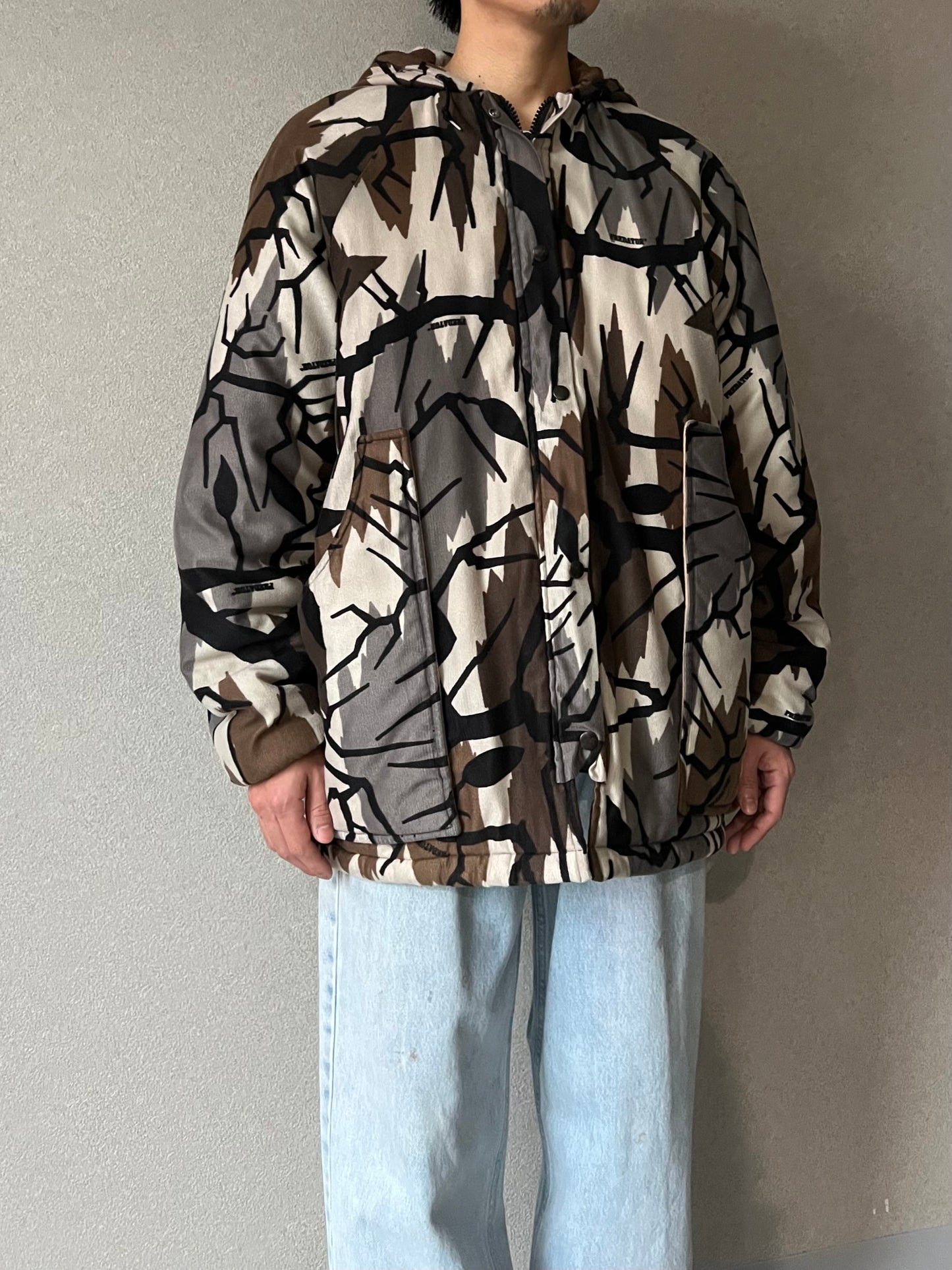 80's PREDATOR CAMOUFLAGE insulation jacket “Made in USA”