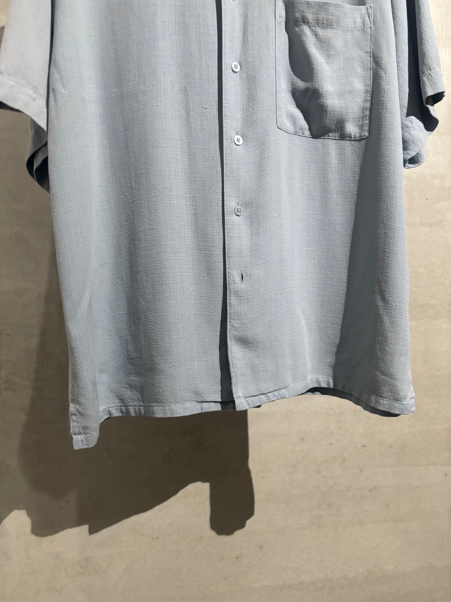 00's DENVER HAYES open collar silk shirt