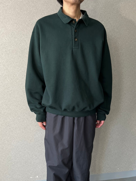 90's LANDS' END sweat polo shirt “Made in USA”
