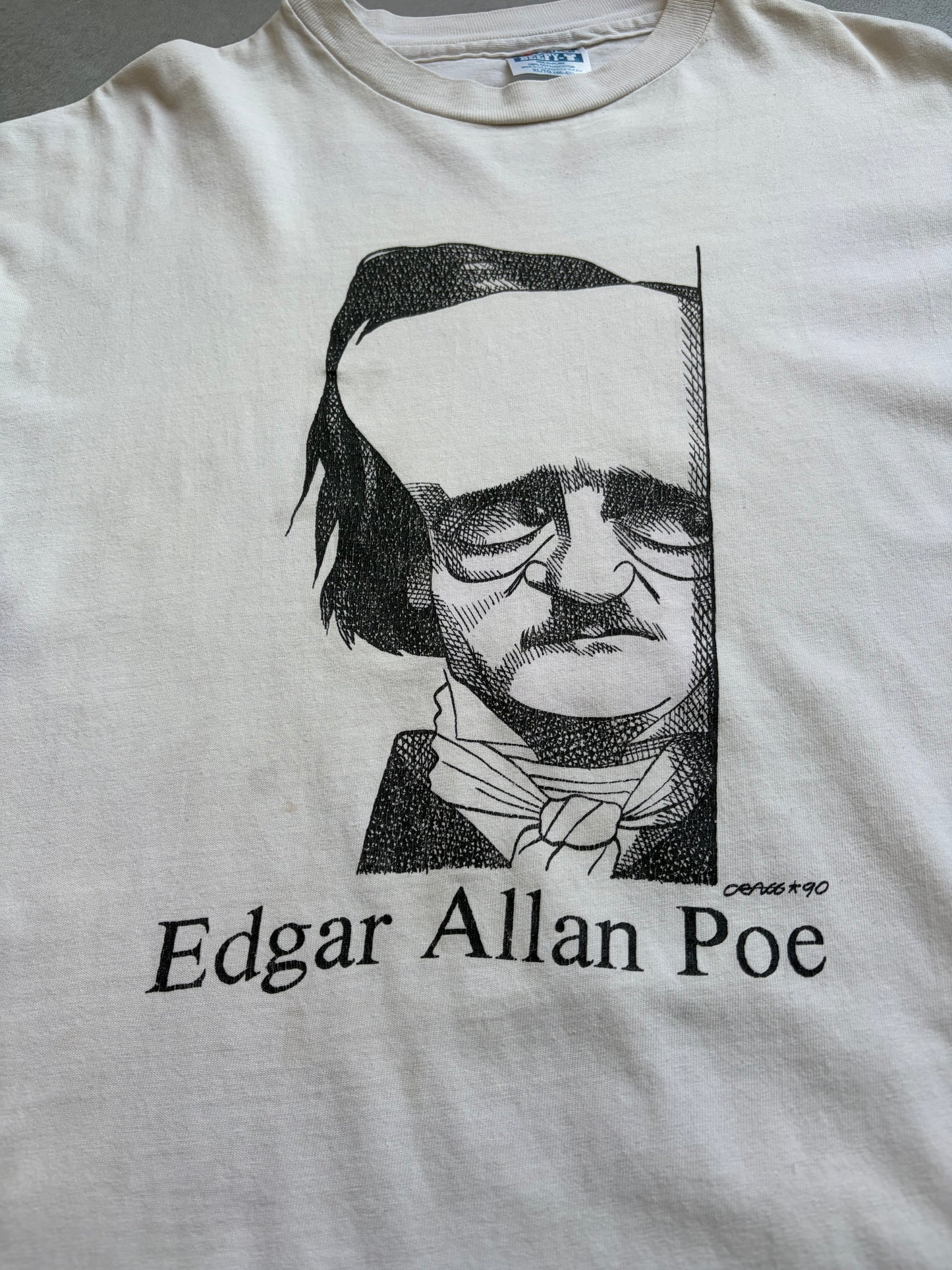 90's Edgar Allan printed t-shirt “Made in USA”