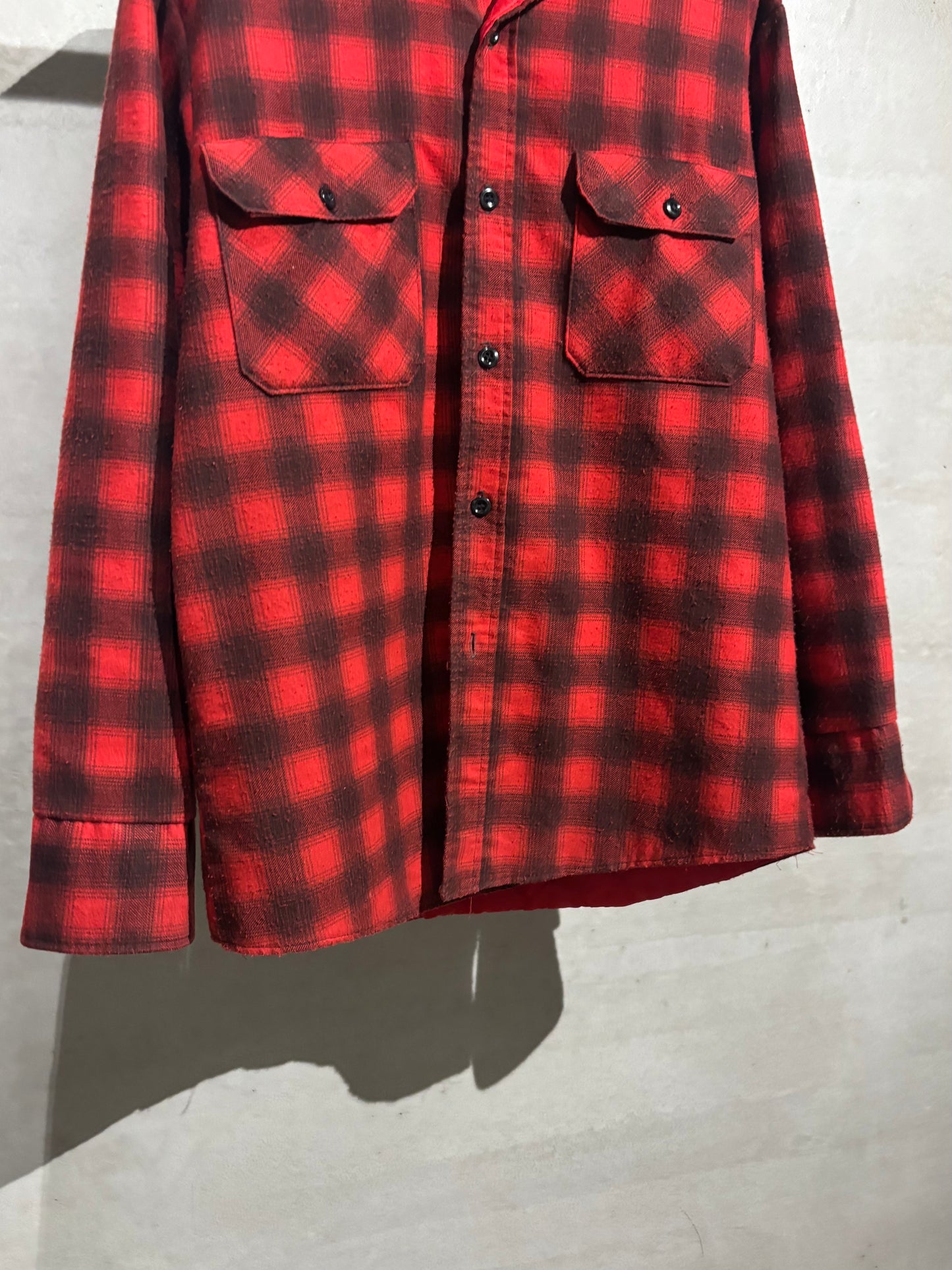 70's SEARS quilting flannel shirt