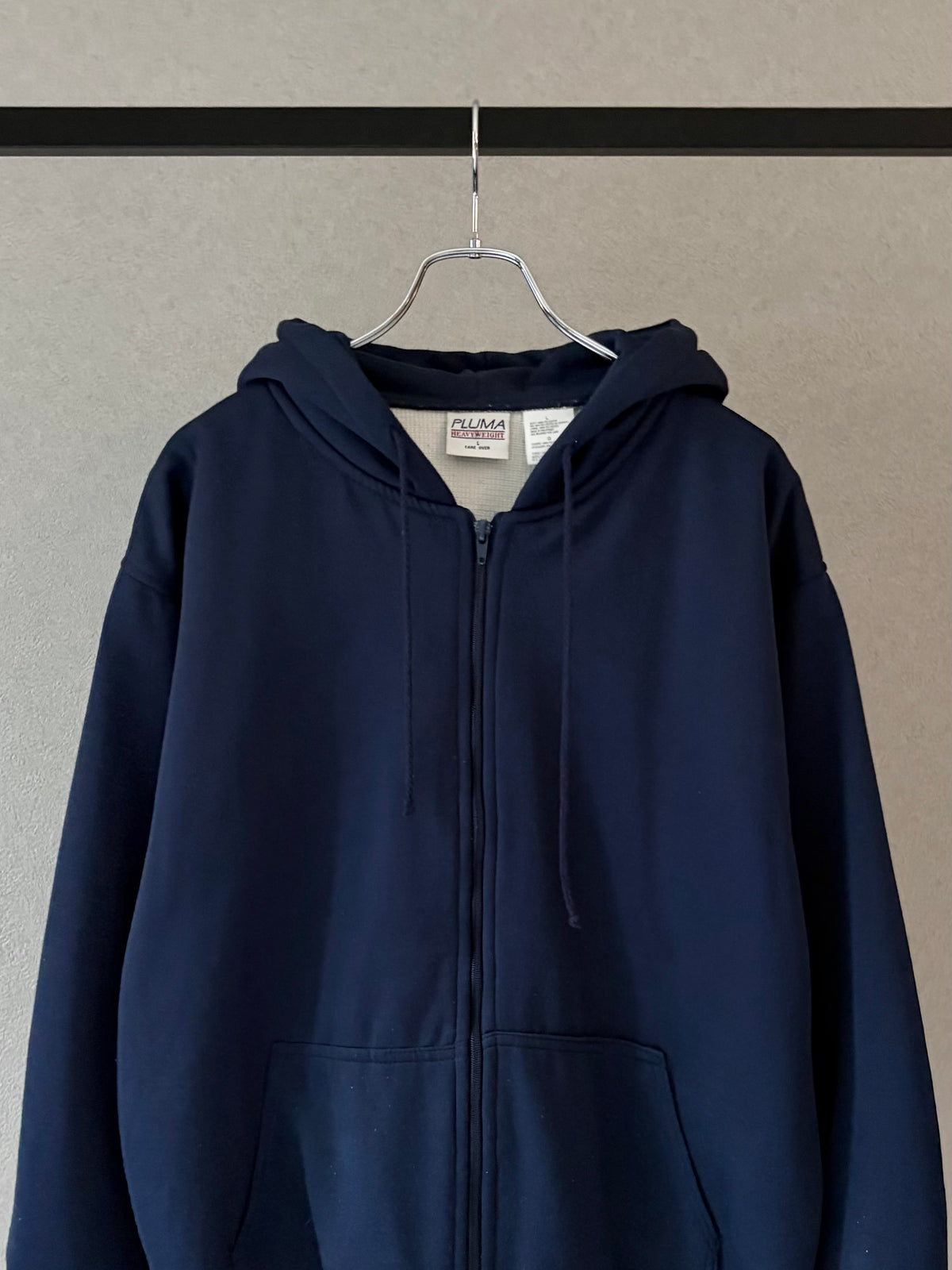 90's PLUMA thermal linning zip up sweat hoodie