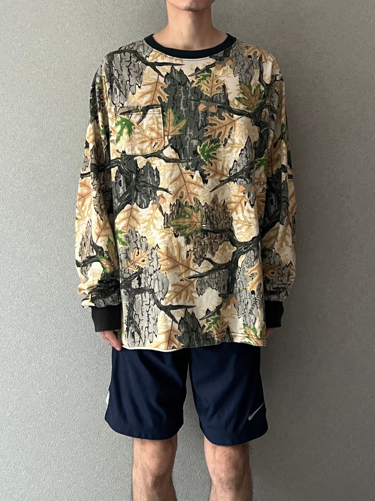 90's PREDATOR CAMOUFLAGE L/S t-shirt “Made in USA”