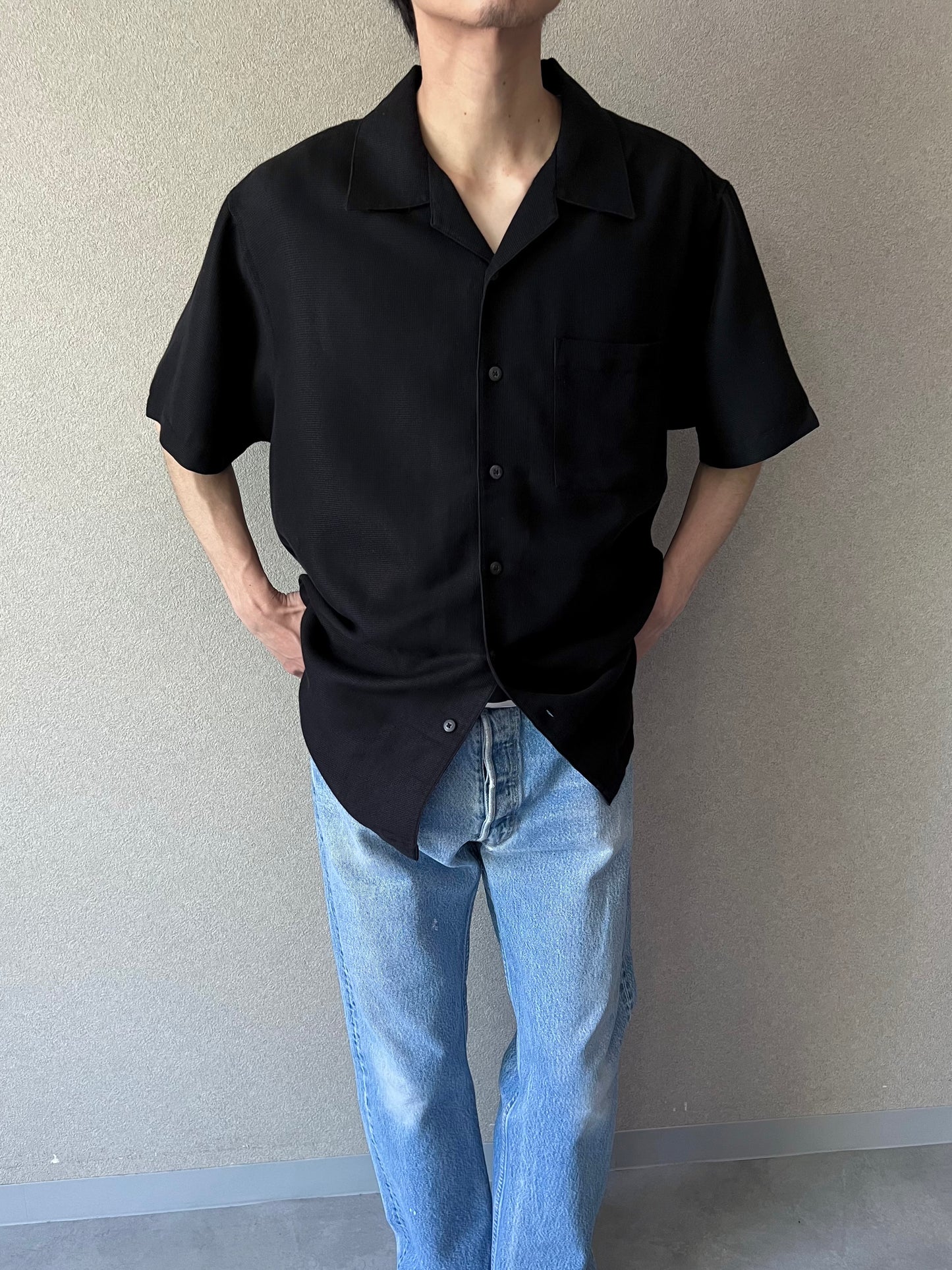 00's MERONA open collar shirt