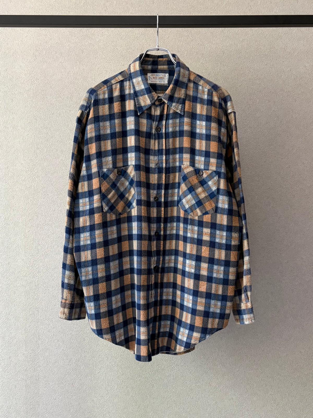 70's BIG MAC printed flannel shirt