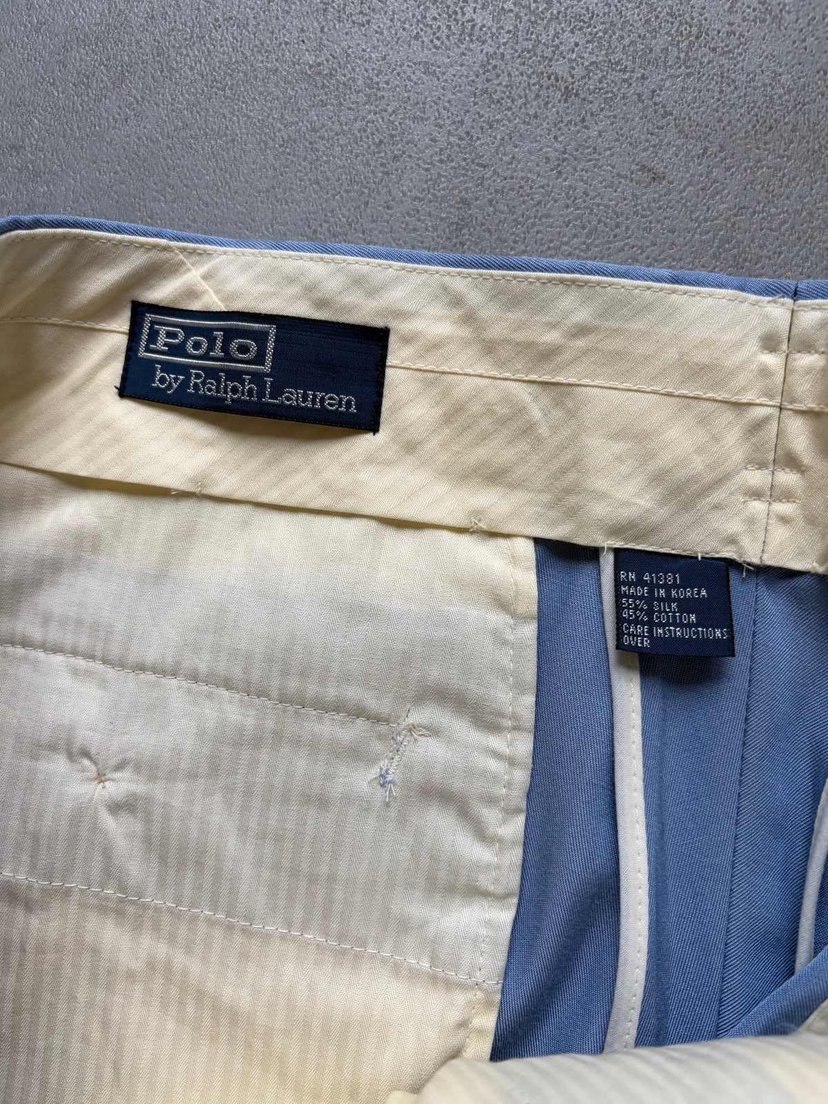 90's Polo Ralph Lauren silk × cotton slacks