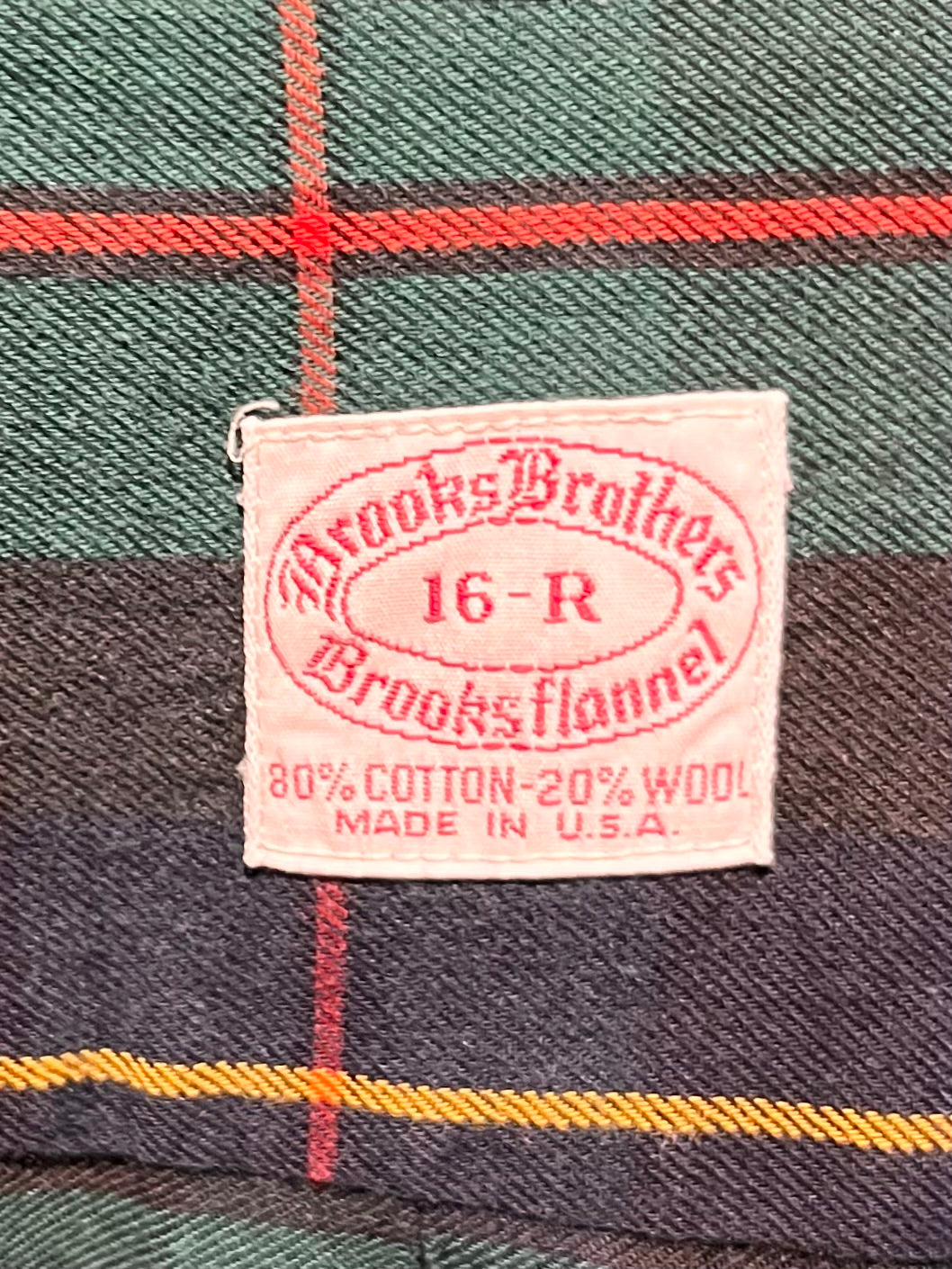 80's Brooks Brothers flannel shirt "Made in USA"