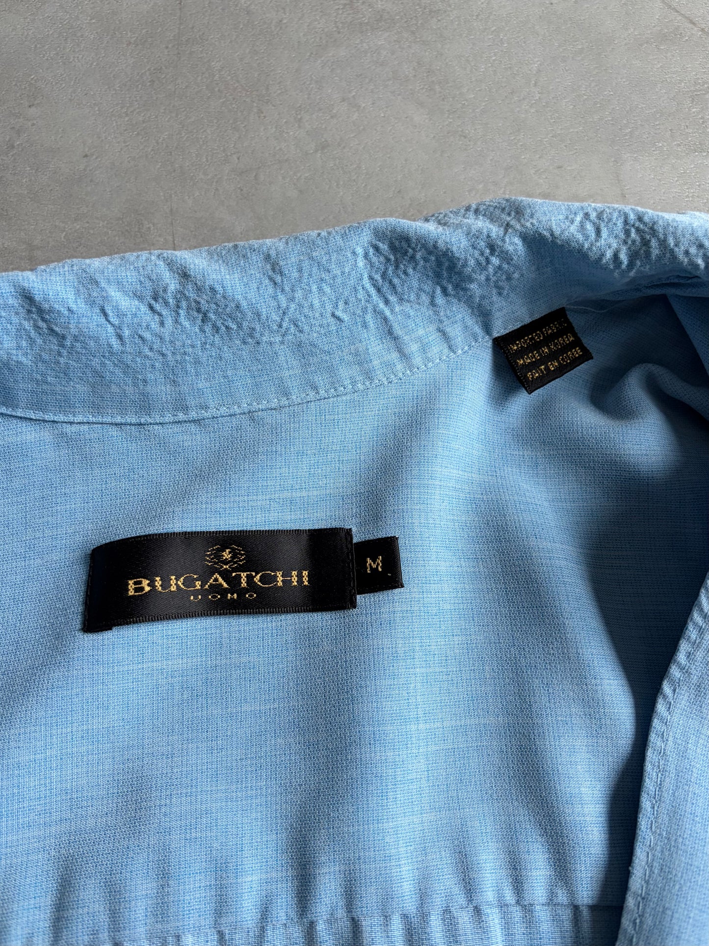 00's BUGATCHI open collar rayon  shirt