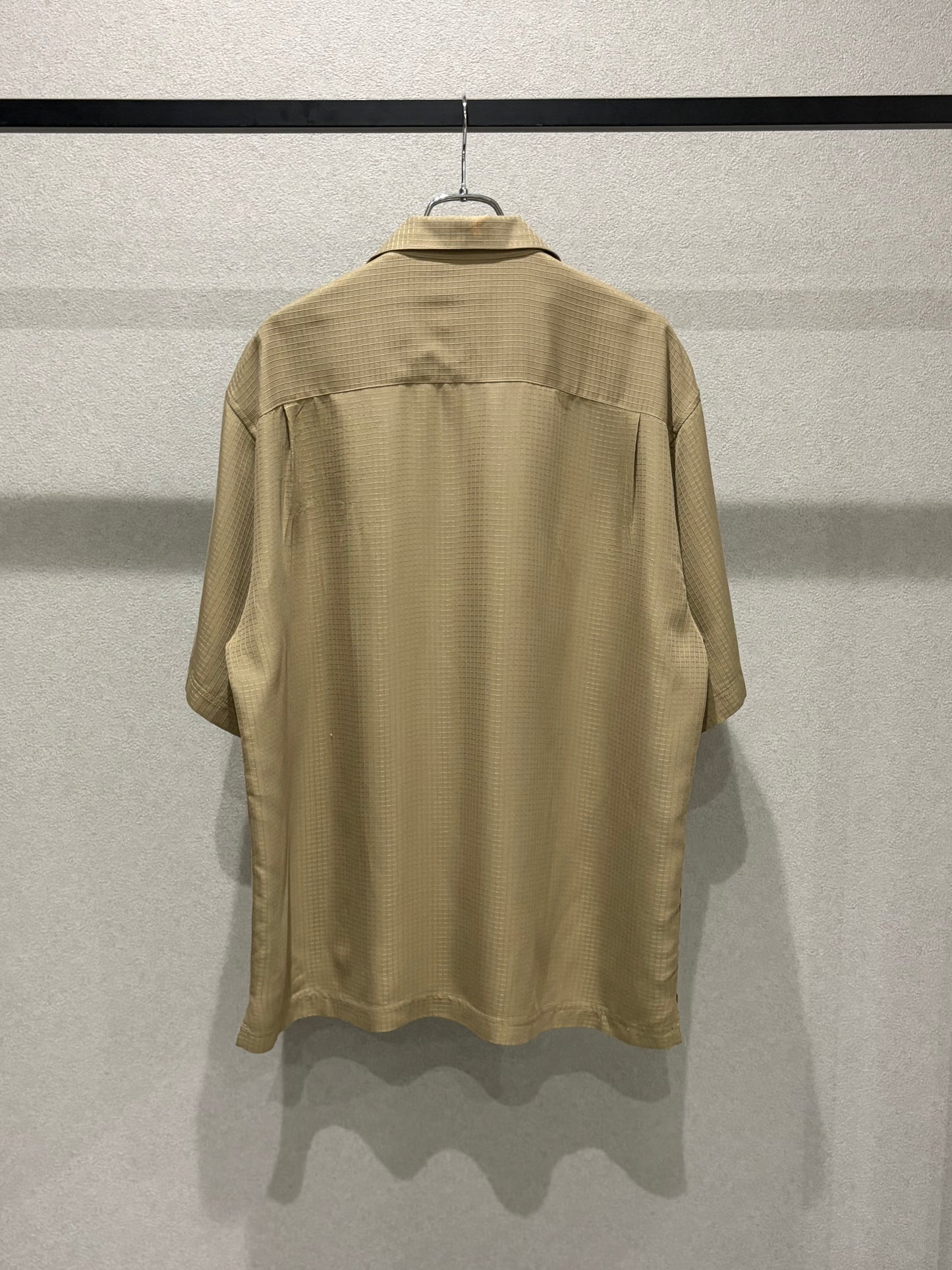 00's haggar S/S open collar shirt