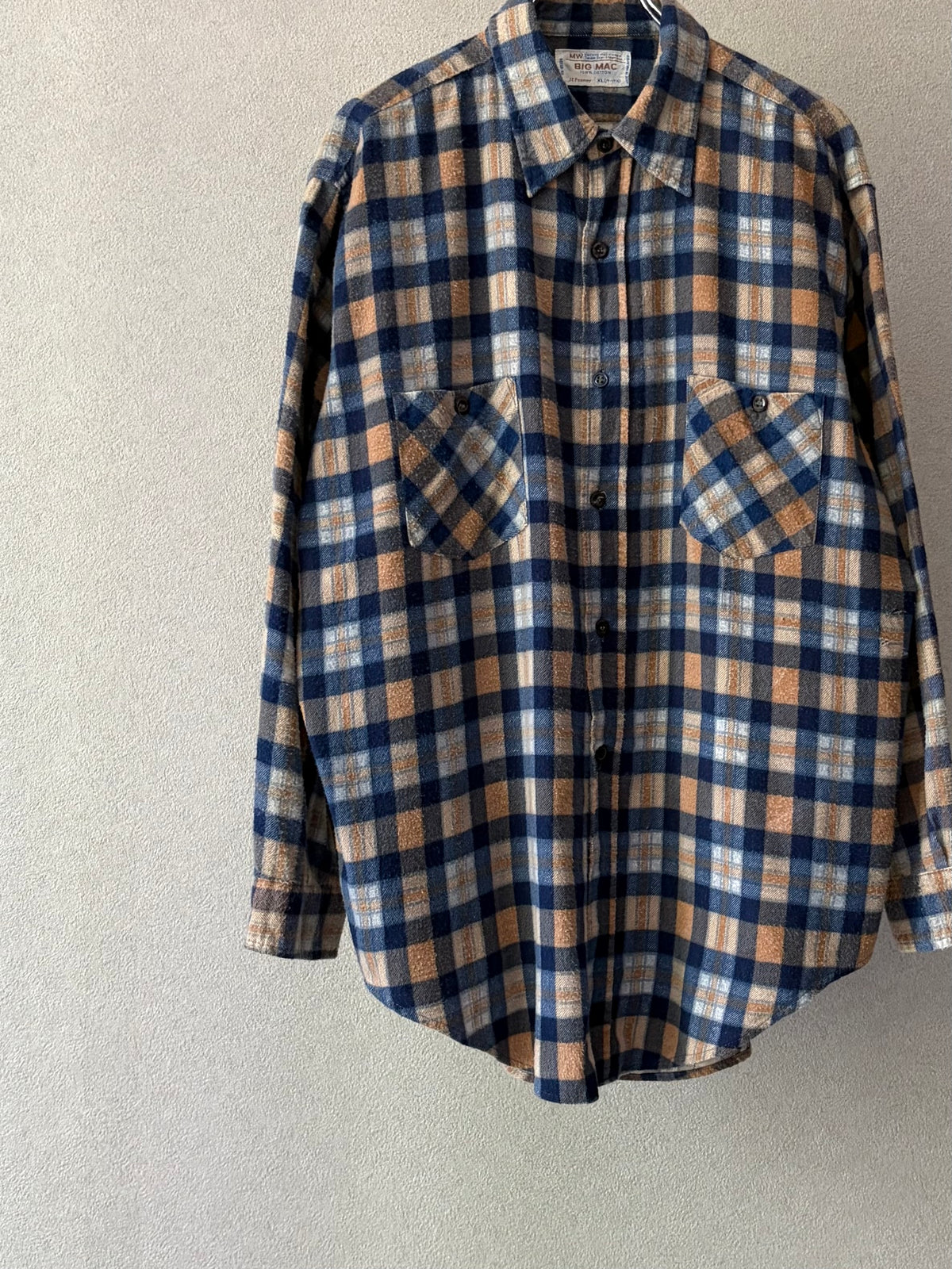 70's BIG MAC printed flannel shirt