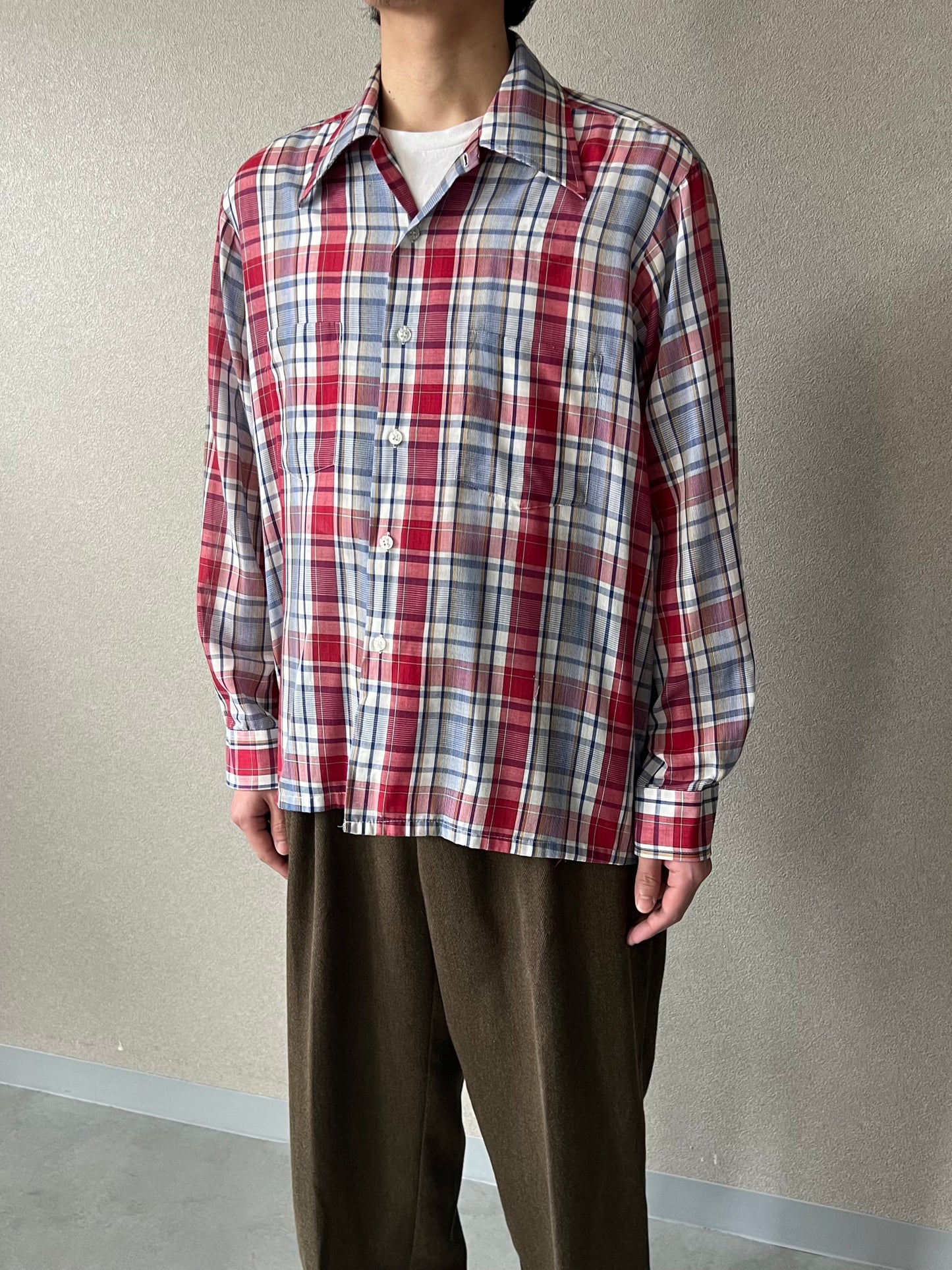 70's JC.Penny open collar shirt