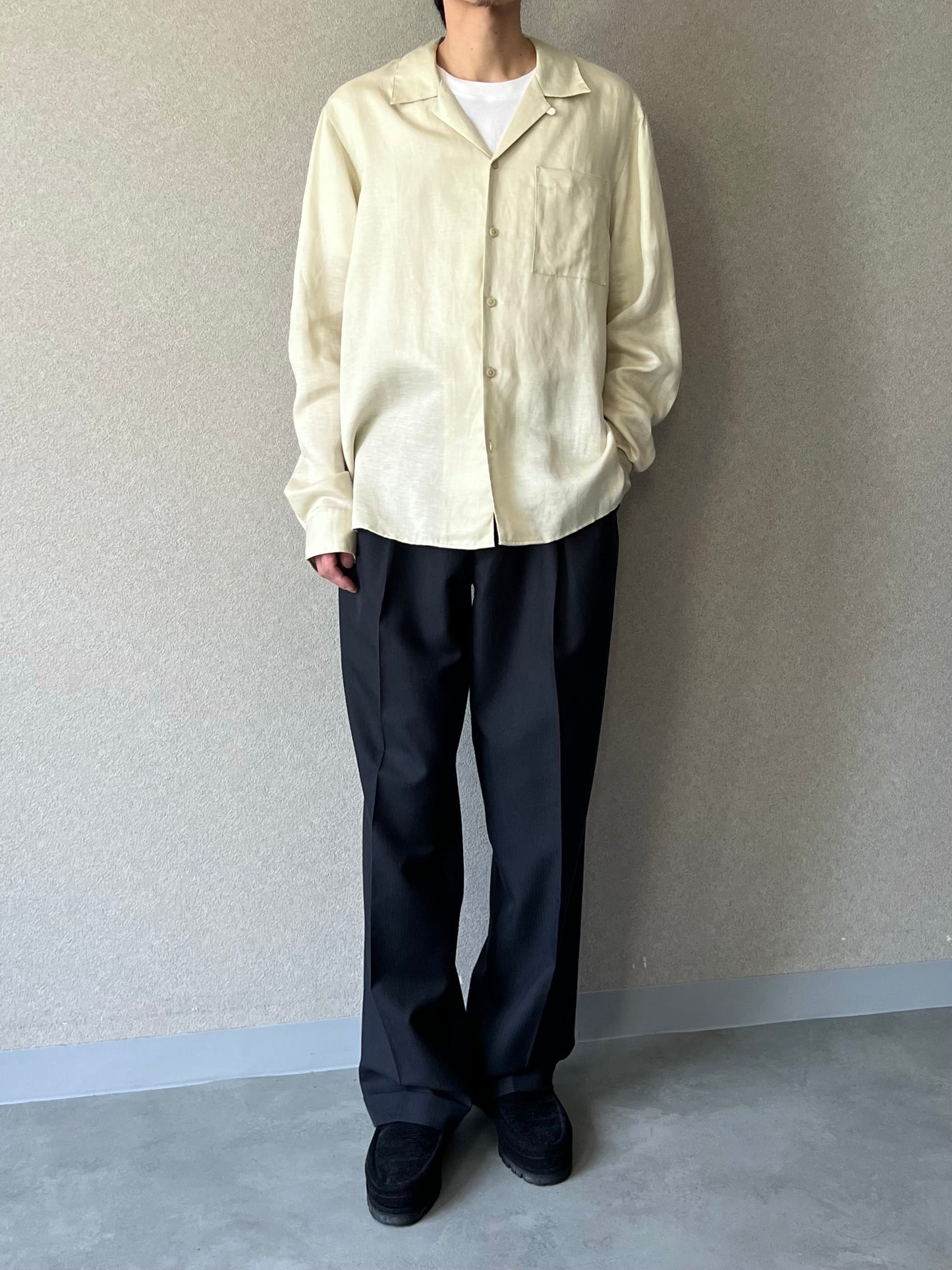 10's I・N・C linen open collor shirt