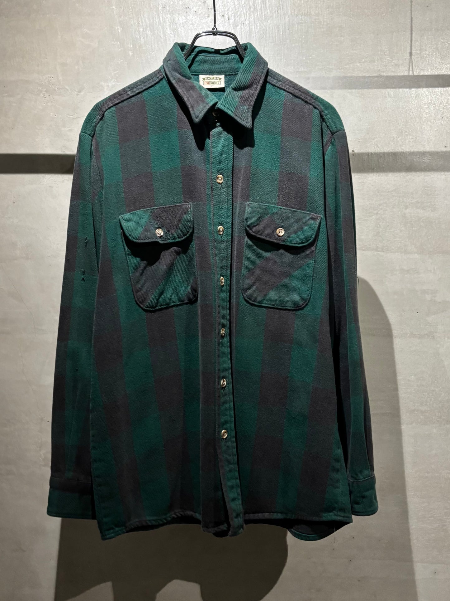 90's FIVE BROTHER flannel shirt