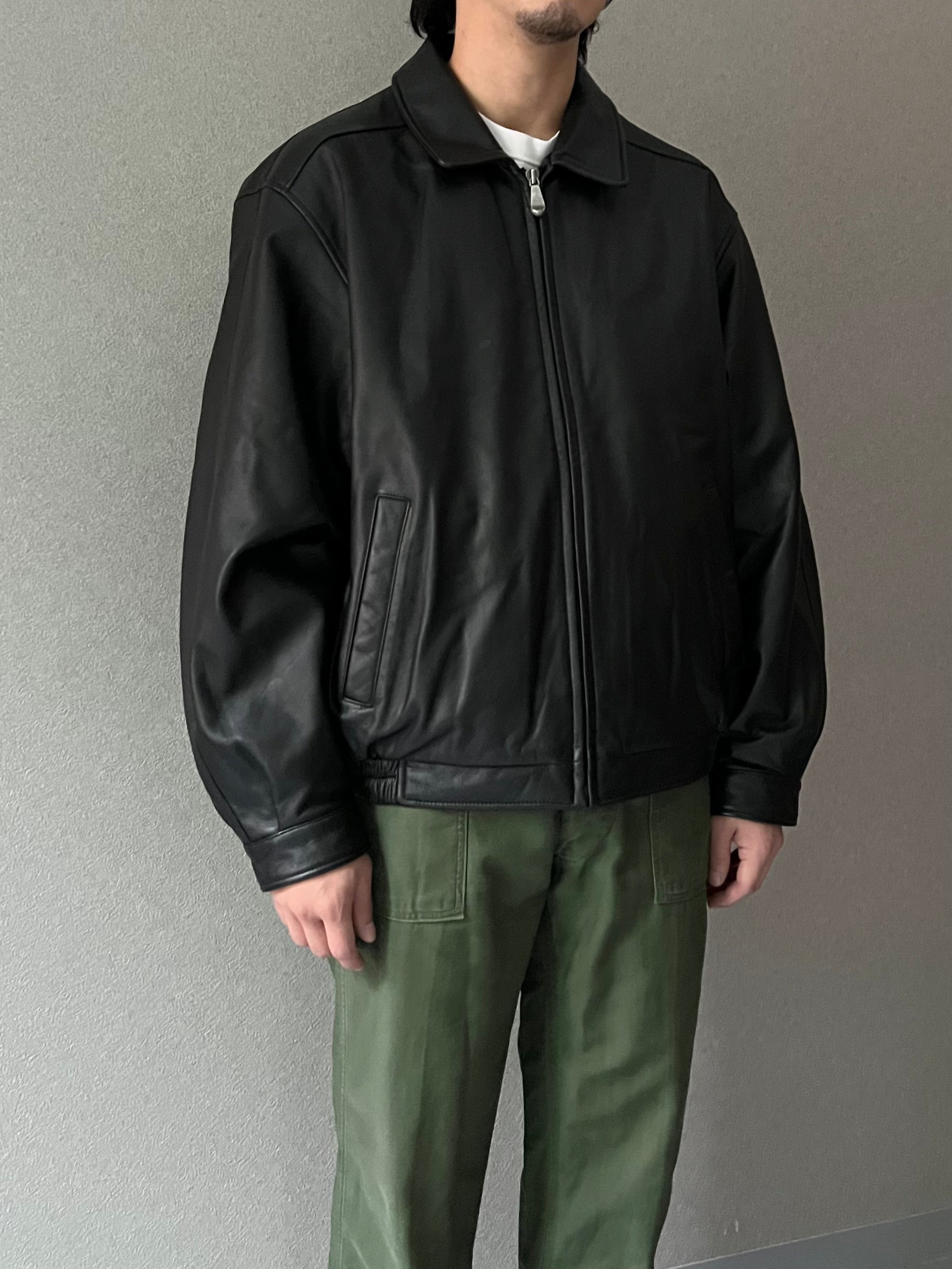 90s Croft&Barrow leather レザーブルゾン XL ブラック 90s Croft&Barrow leather レザーブルゾン XL ブラック 90s