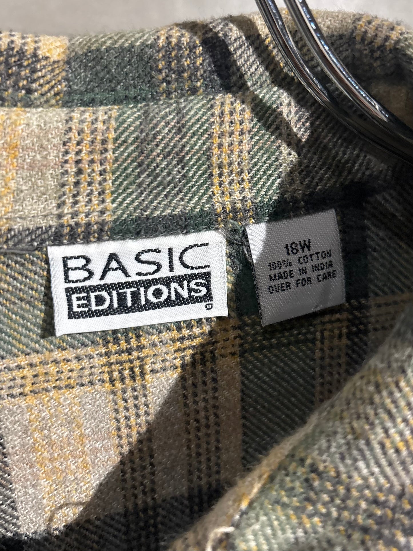 90s BASIC EDITION zip up flannel shirt