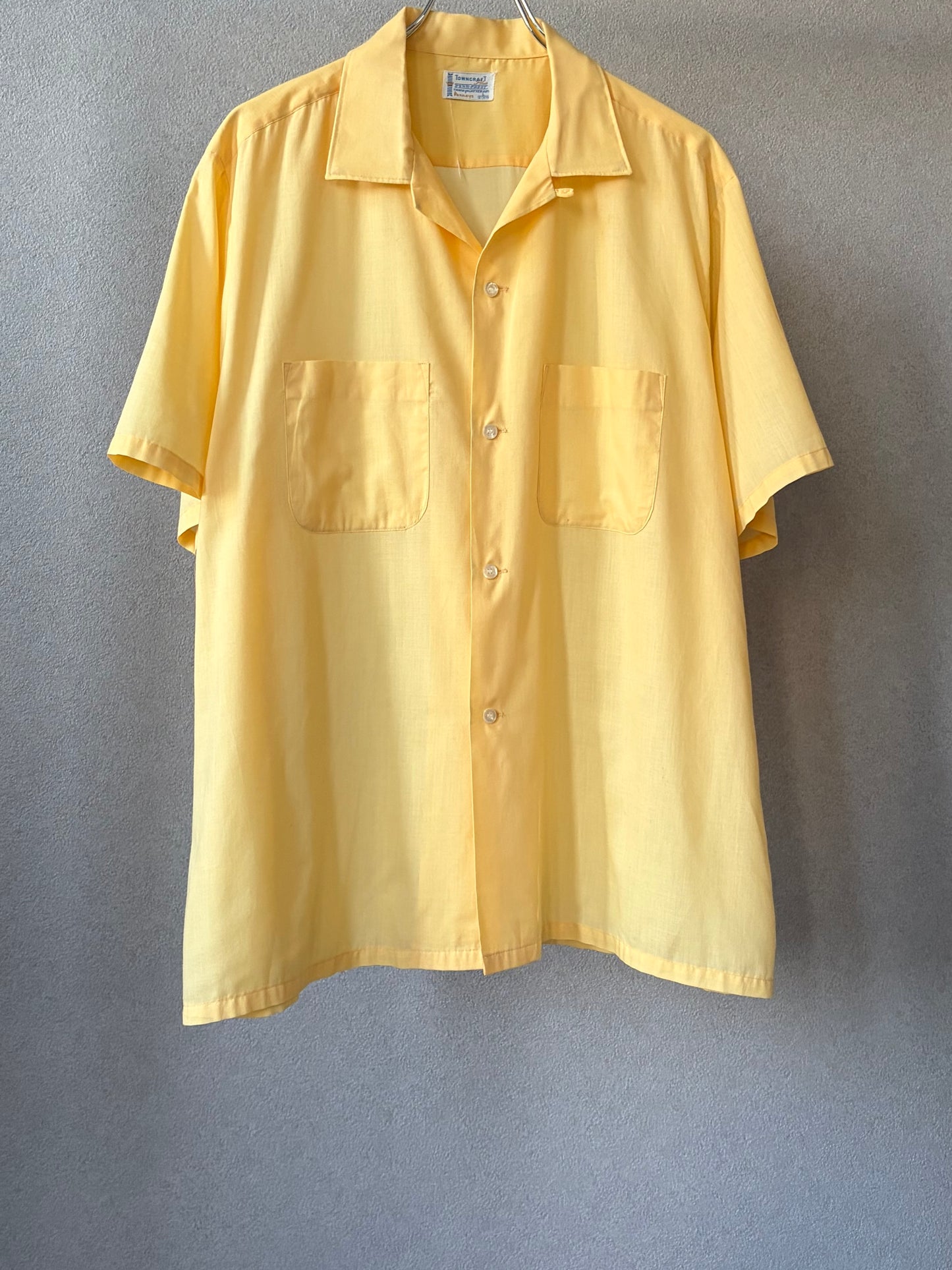 70's TOWNCRAFT S/S open collar shirt