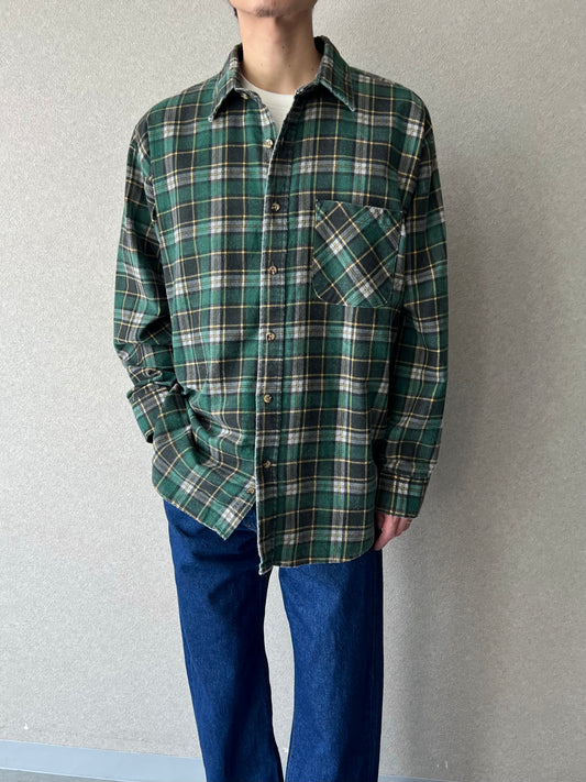 90's PURITAN printed flannel shirt