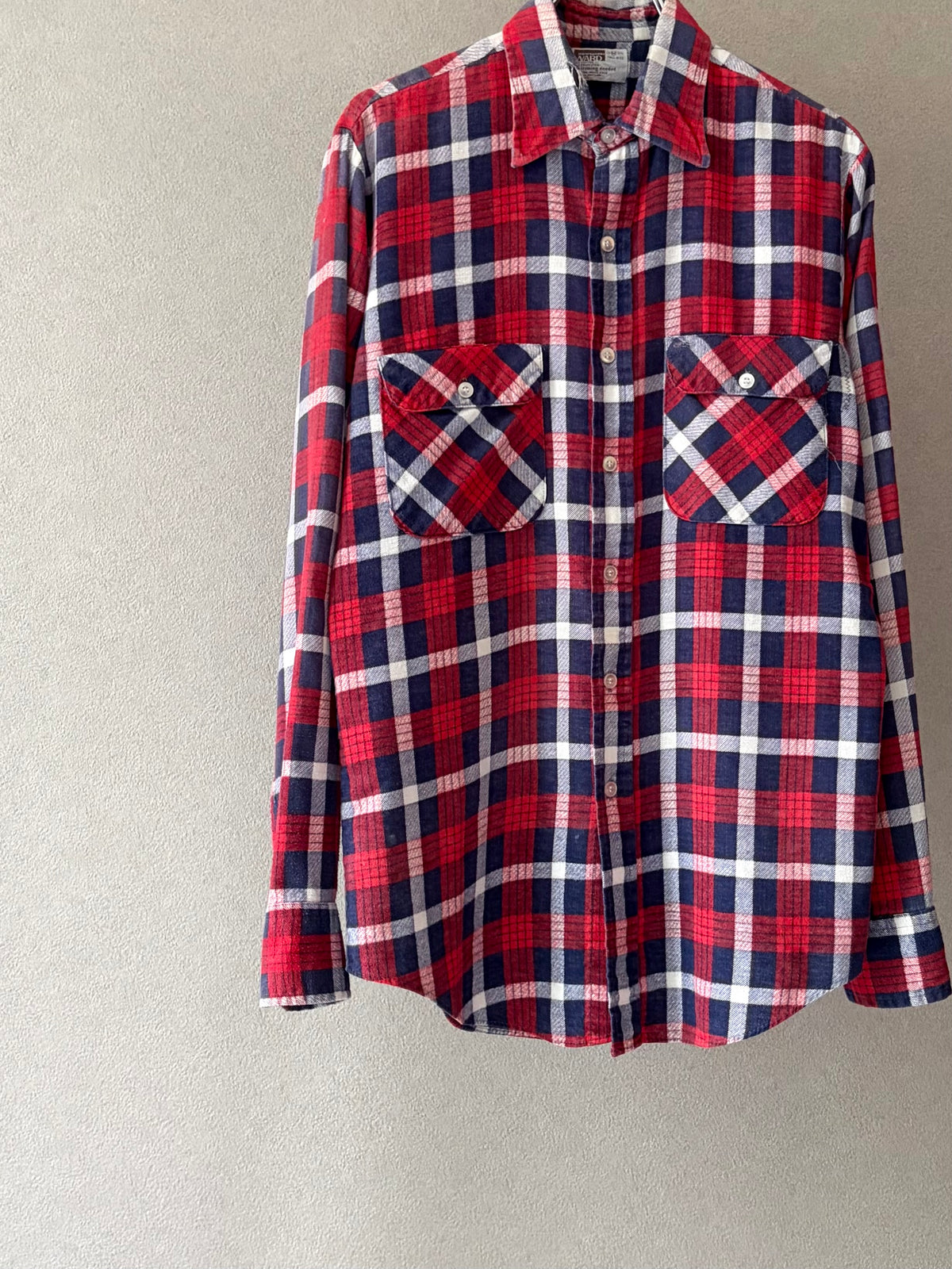 70's MONTGOMERY WARD printed flannel shirt