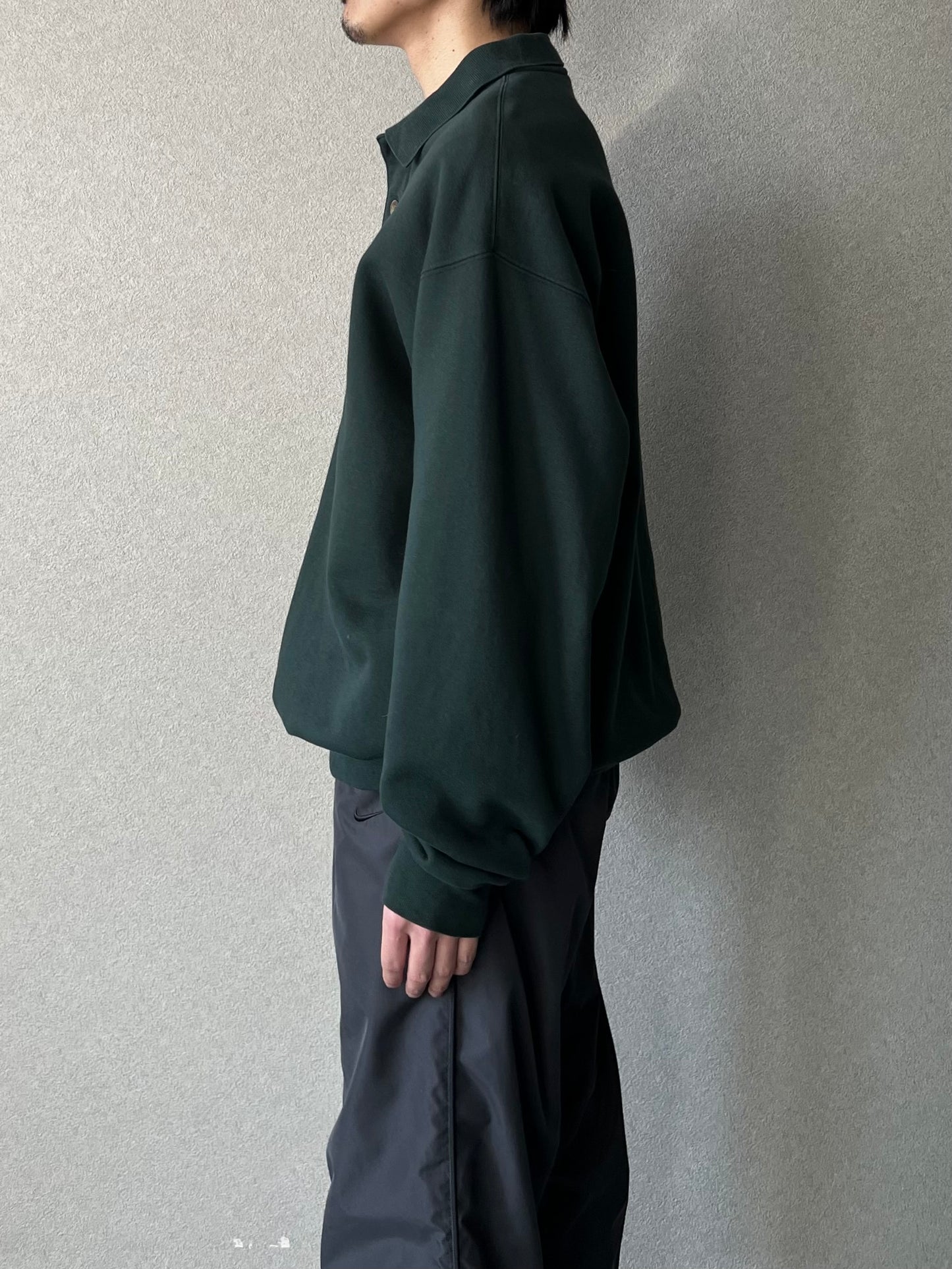 90's LANDS' END sweat polo shirt “Made in USA”