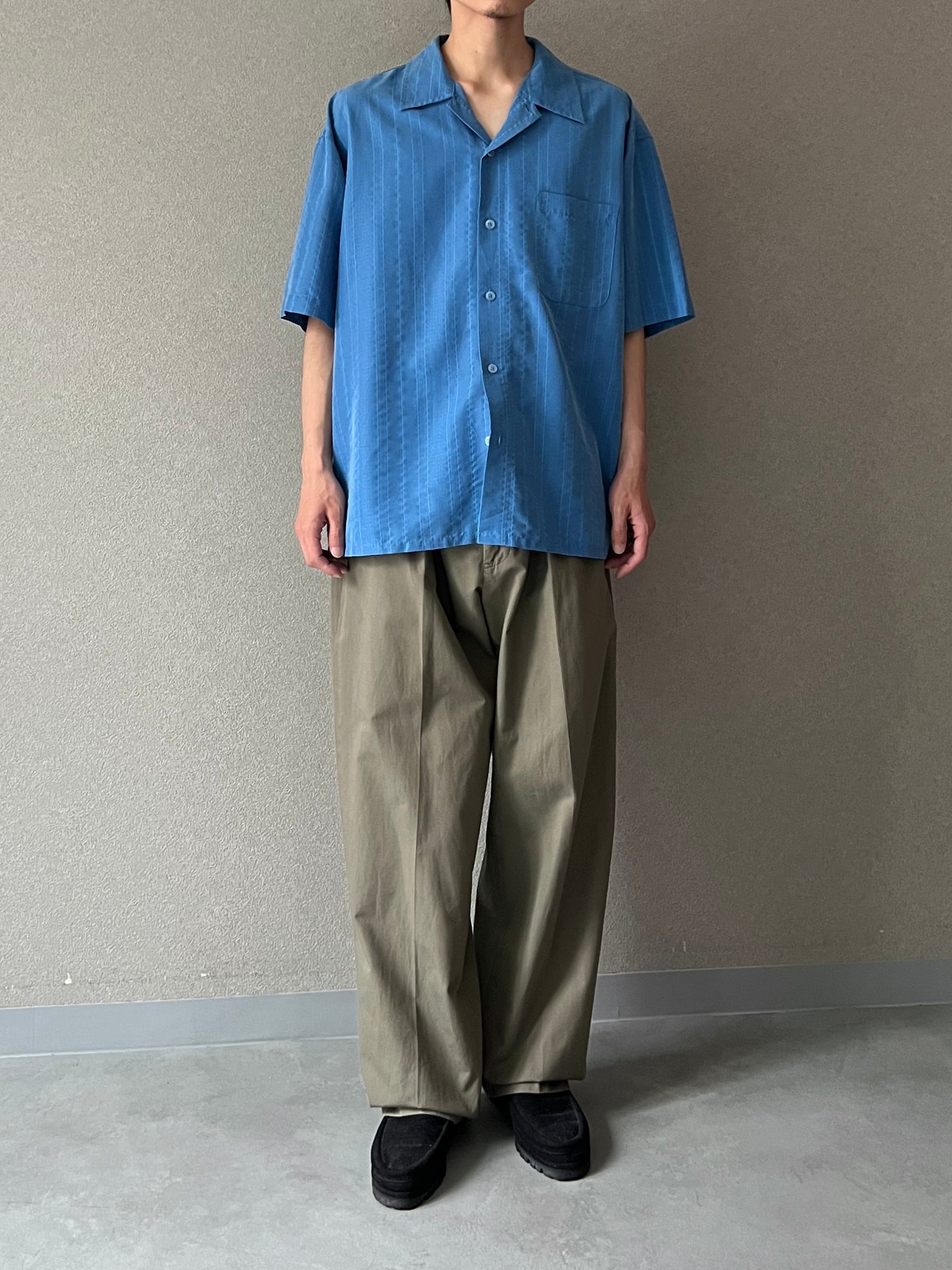 00's Pineapple Connection open collar shirt