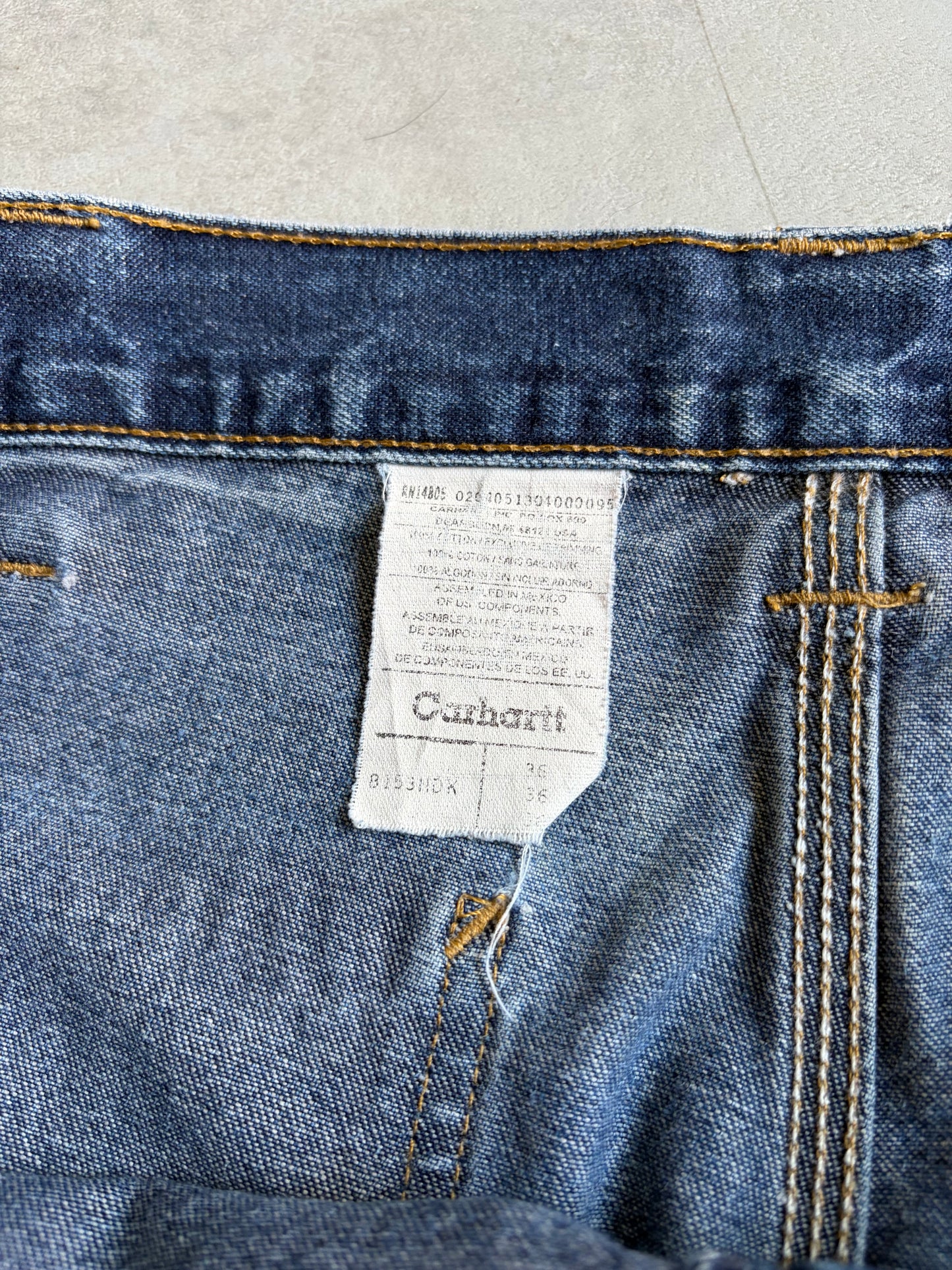 90's carhartt denim painter shorts