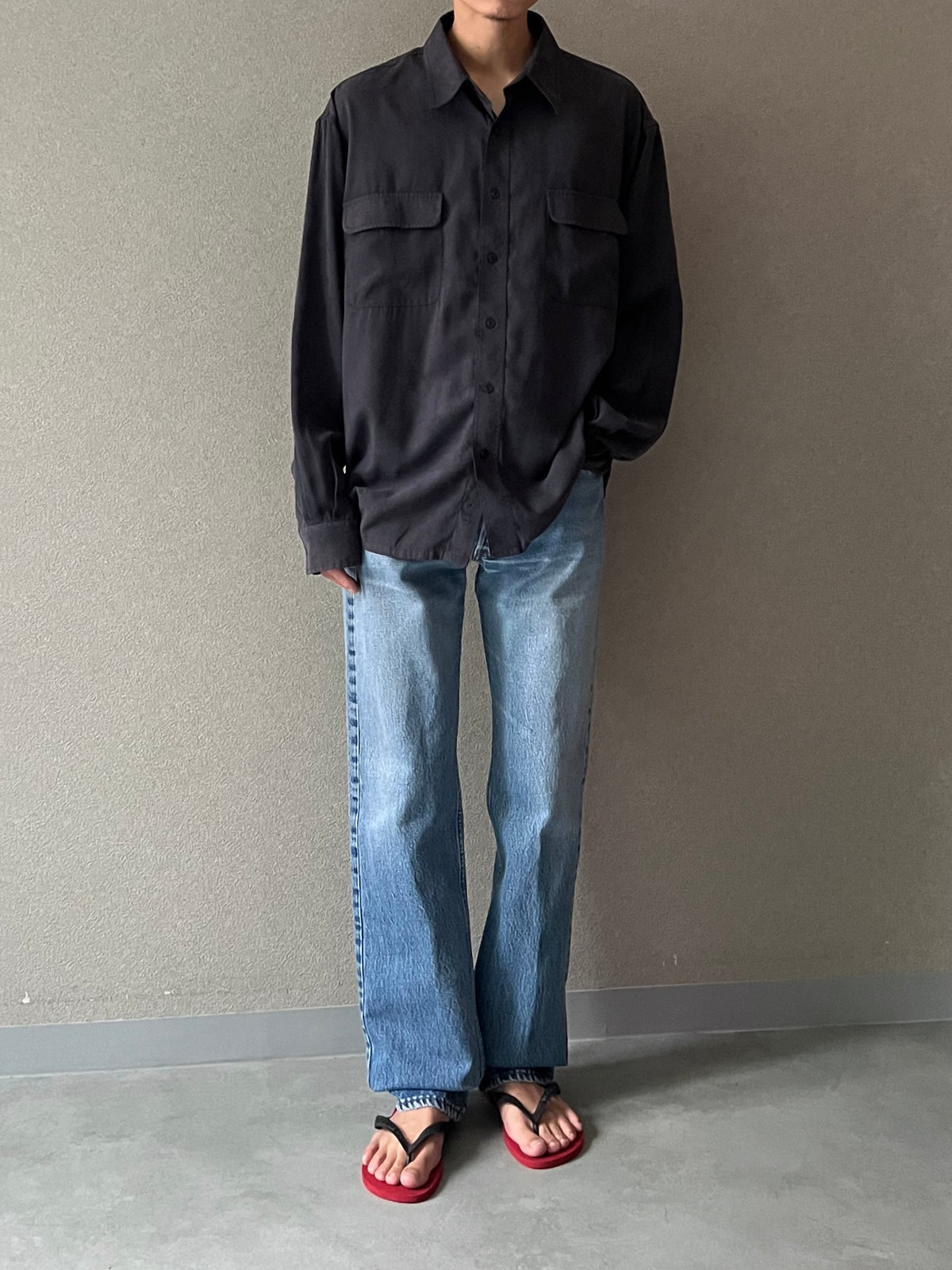 00's ARROW faux suede shirt