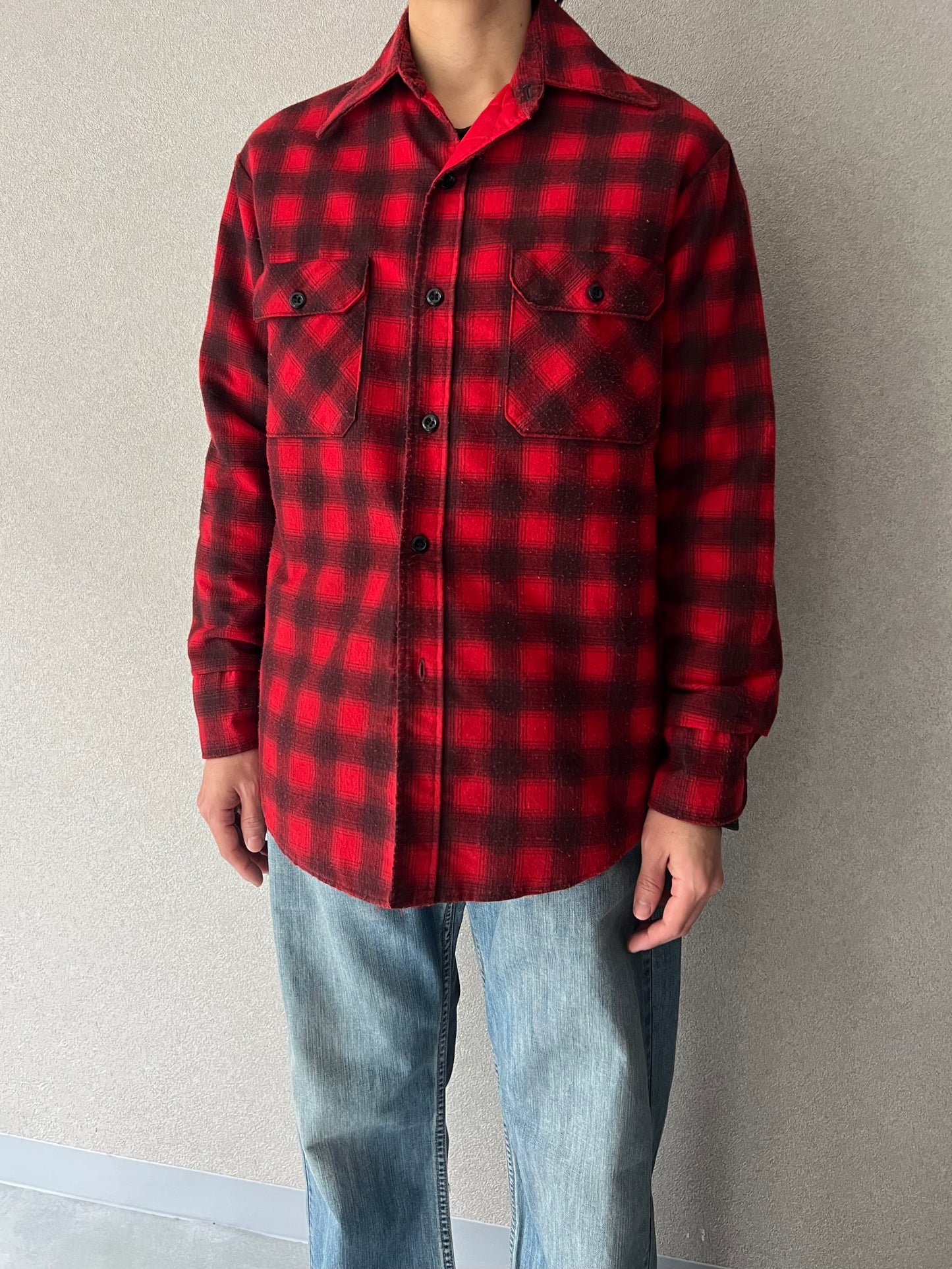 70's SEARS quilting flannel shirt
