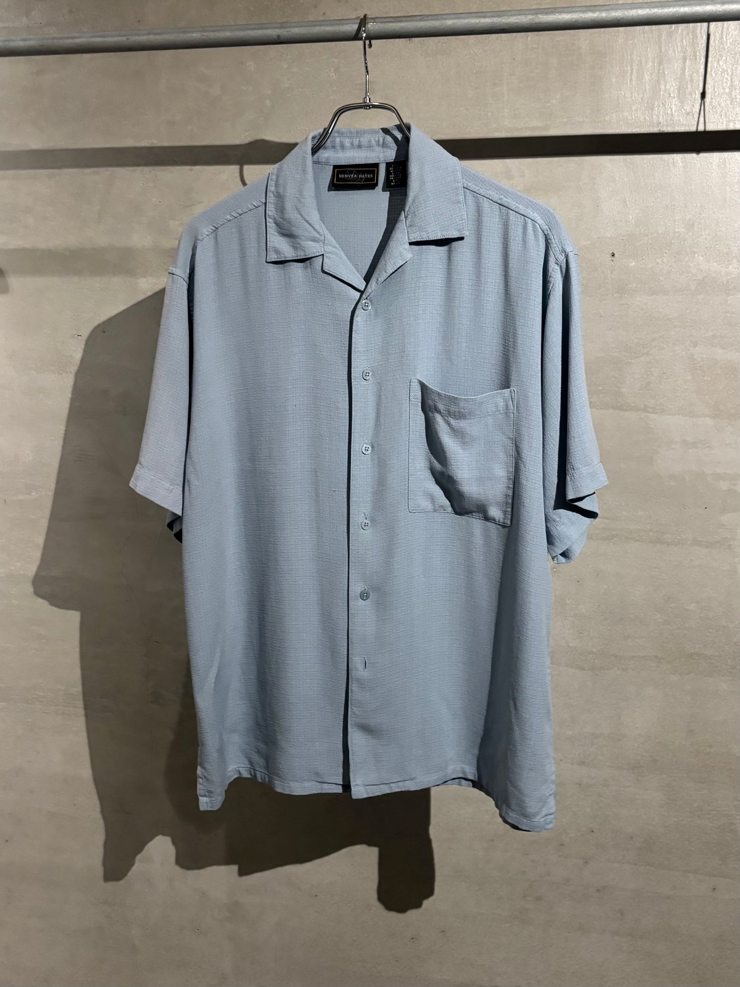 00's DENVER HAYES open collar silk shirt