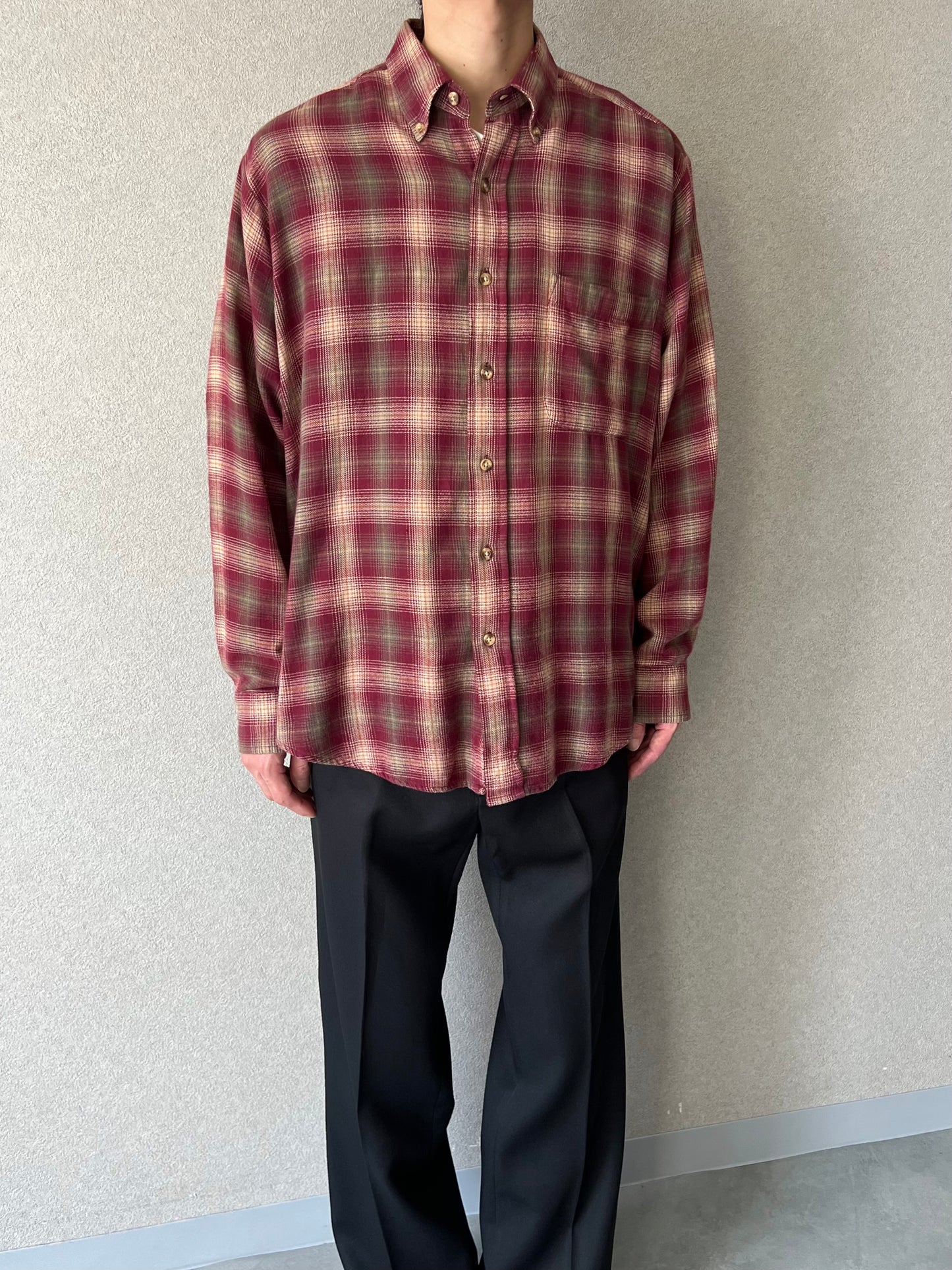 00's JOHN ASHFORD flannel shirt