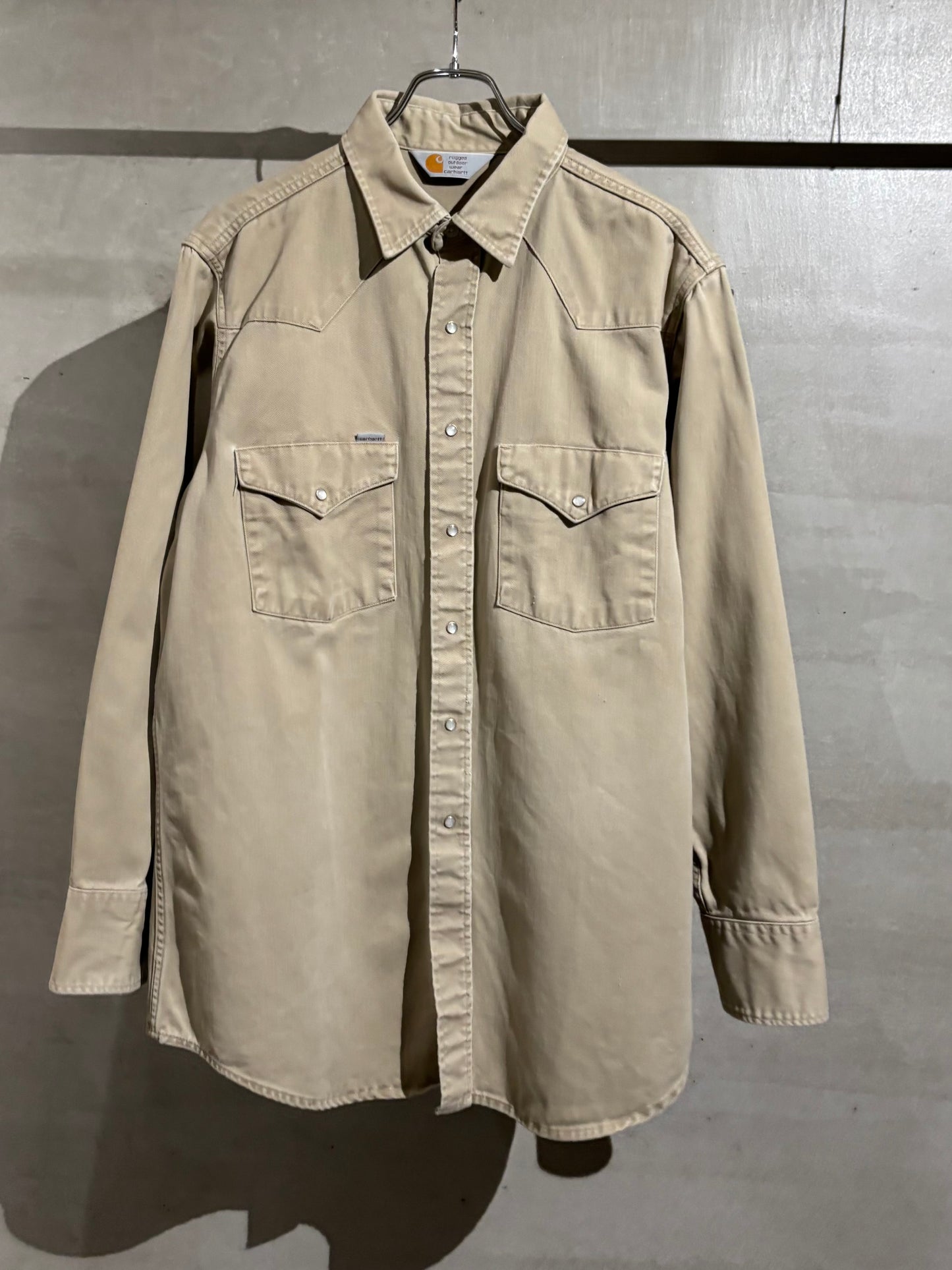 80's carhartt western work shirt