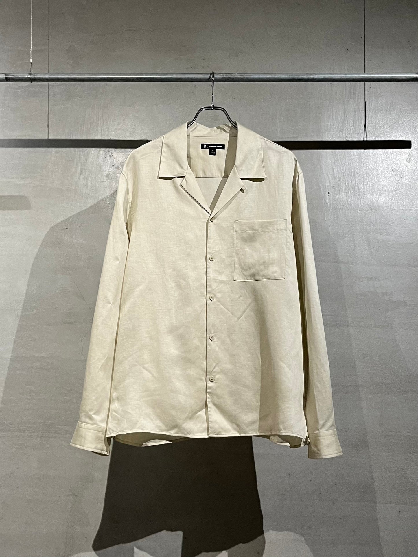 10's I・N・C linen open collor shirt