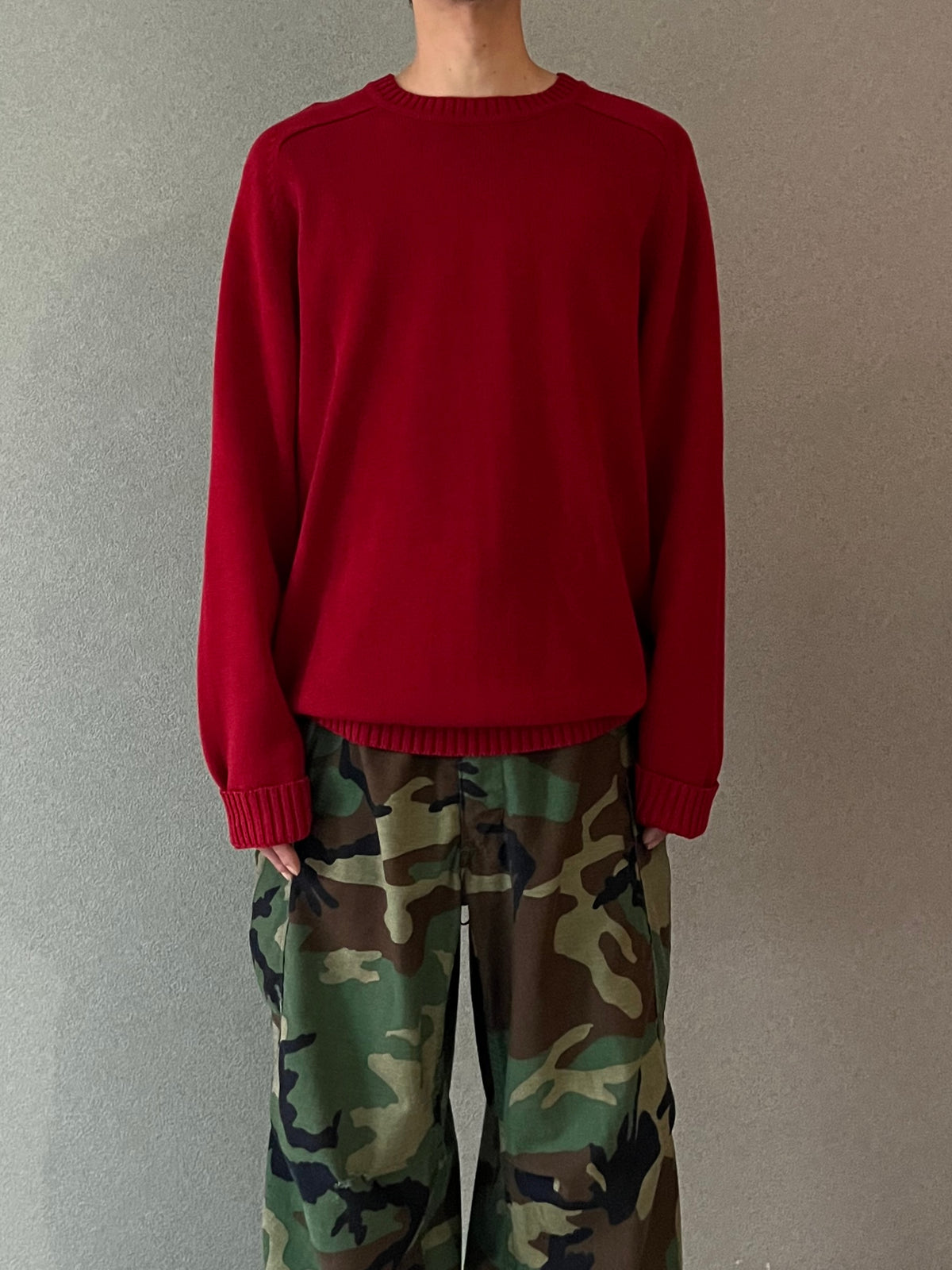 00's ST.JOHN'S BAY cotton knit sweater