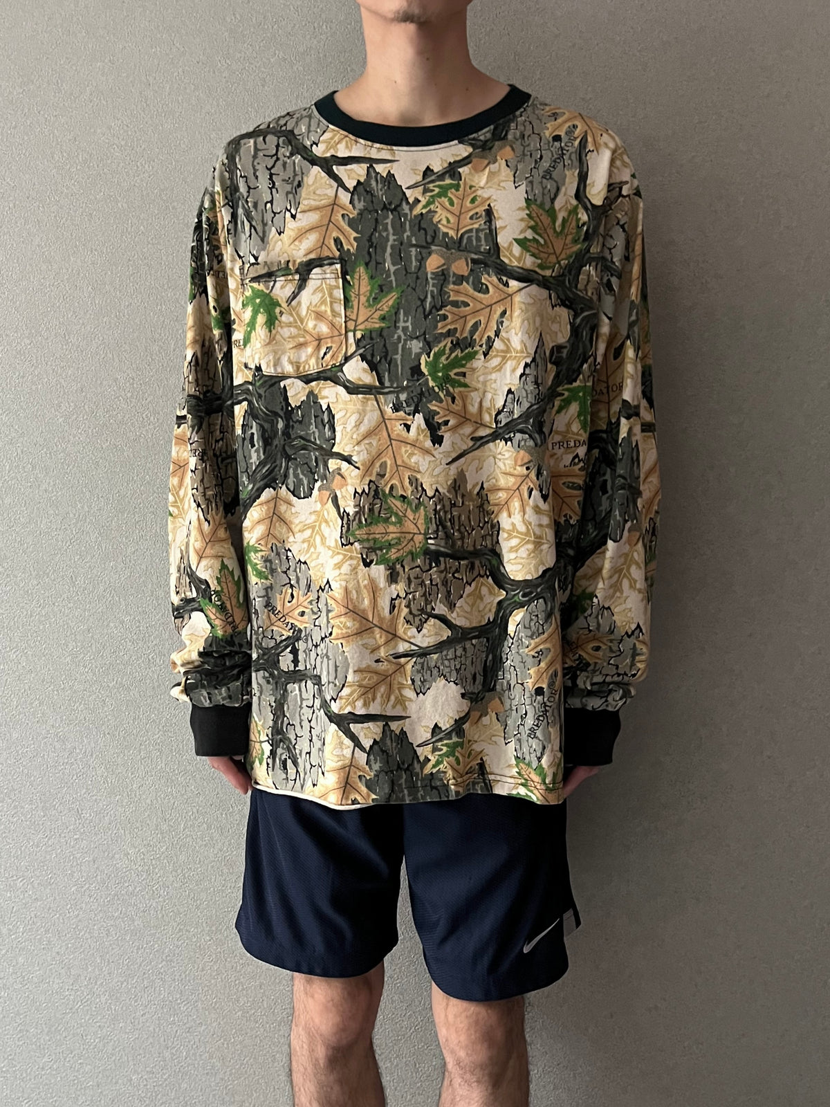 90's PREDATOR CAMOUFLAGE L/S t-shirt “Made in USA”