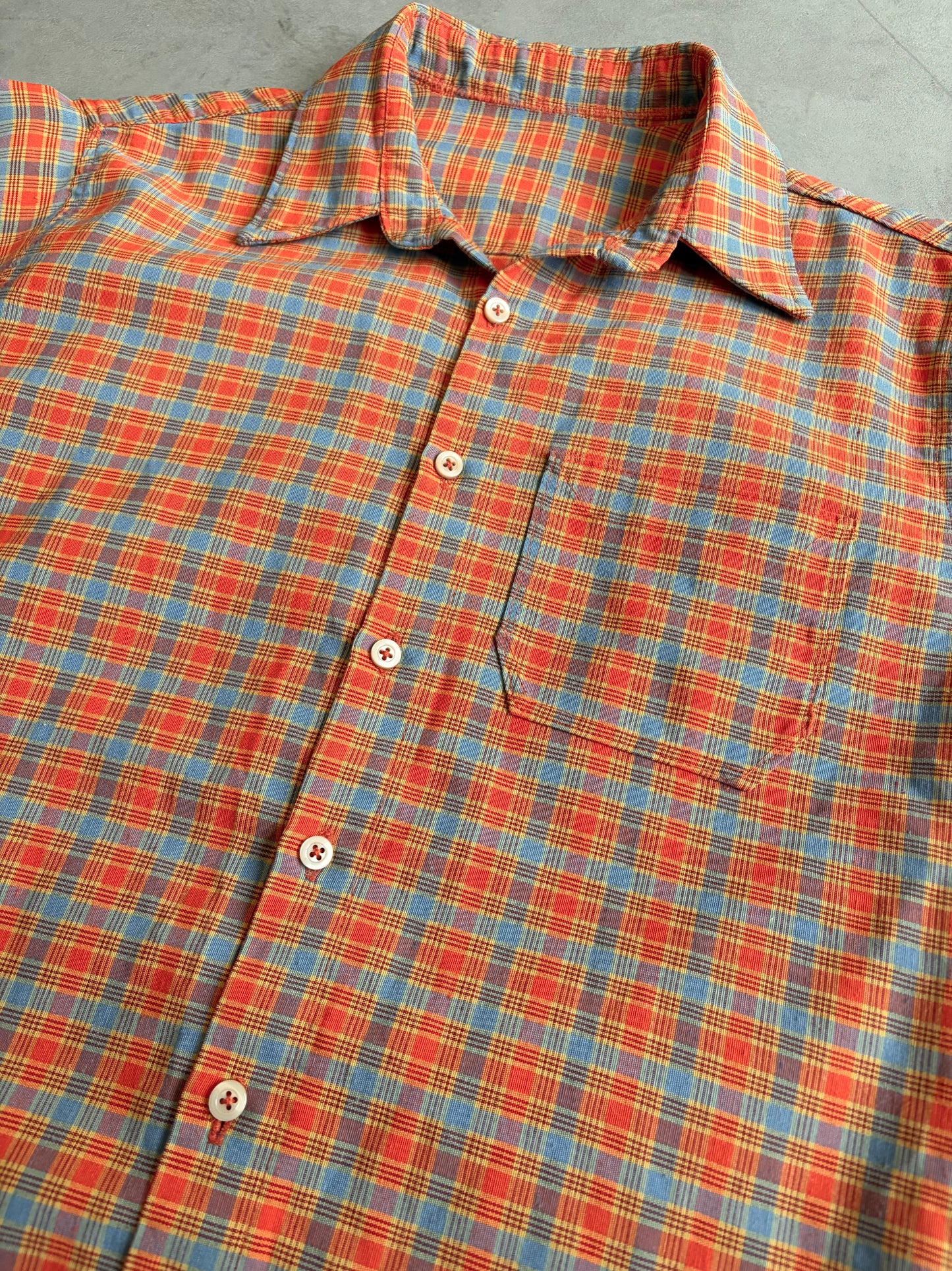 70's〜 UNKNOWN open collar shirt