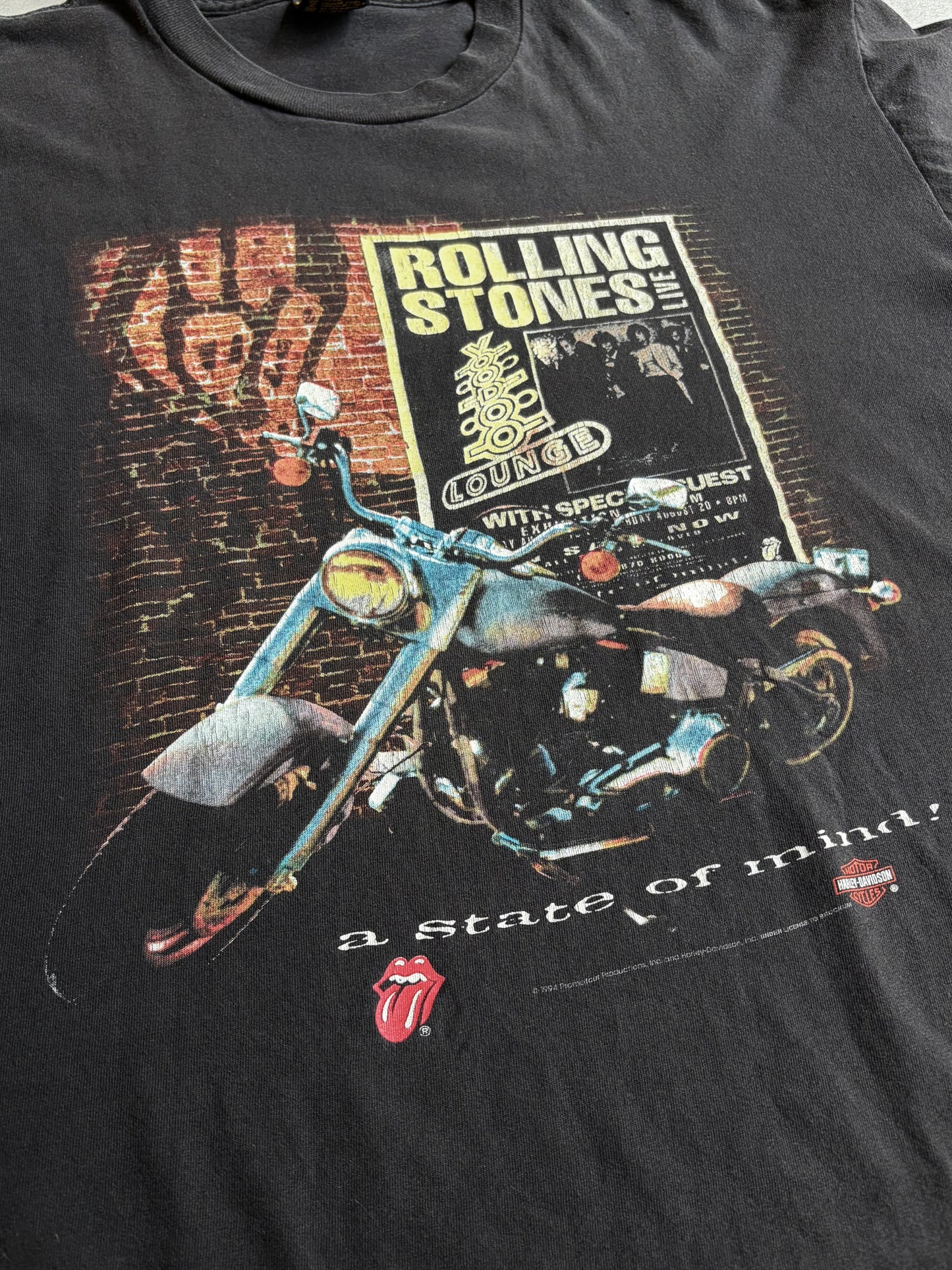 90's The Rolling Stones × Harley-Davidson t-shirt "Made in USA"