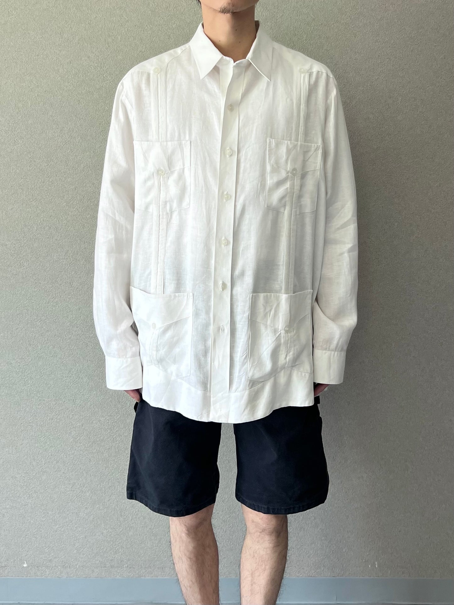 90's Ramon Puig linen guayabera shirt