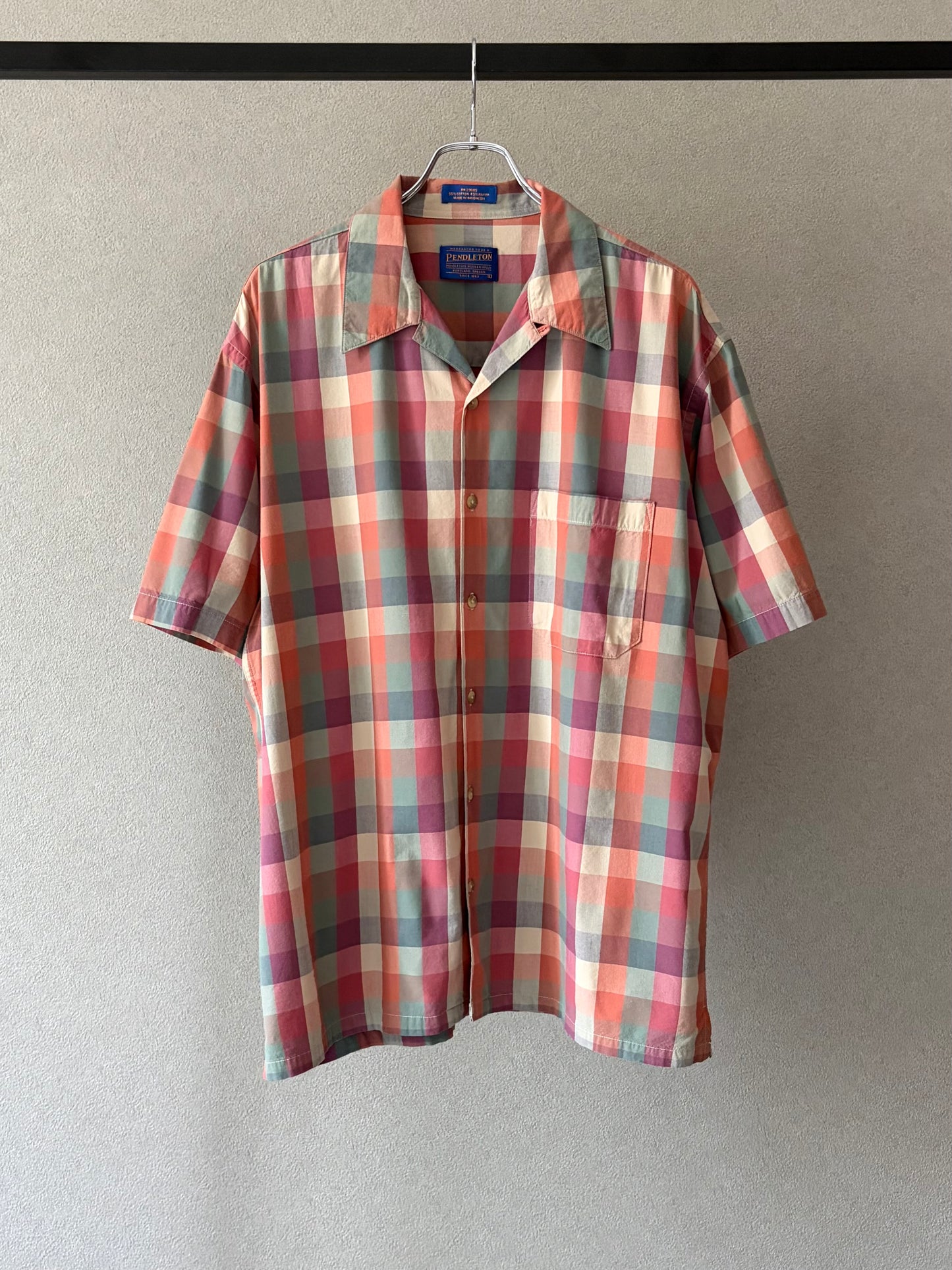 00's PENDLETON open collar shirt