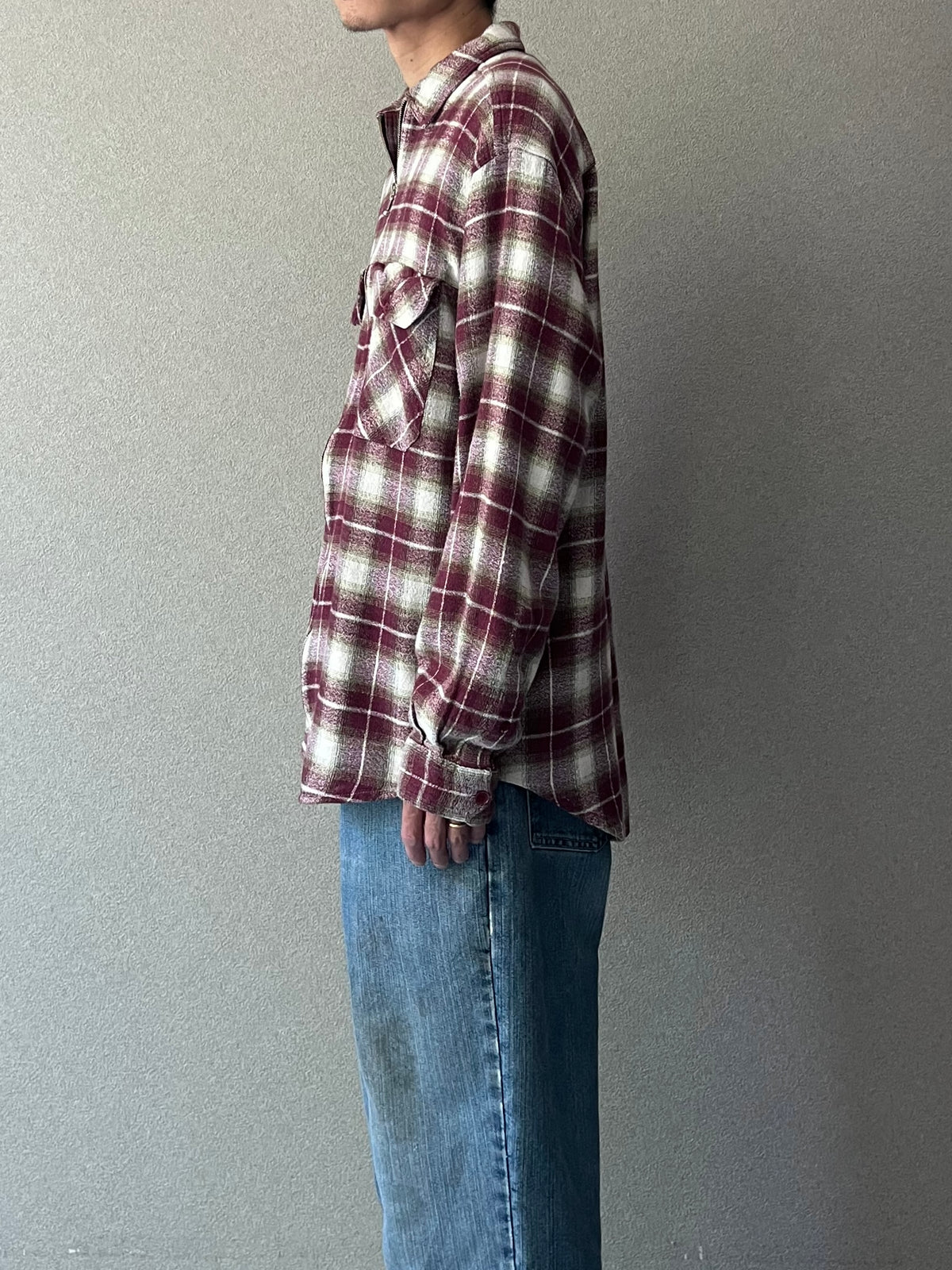 90's PILOT SPORT zip up flannel shirt