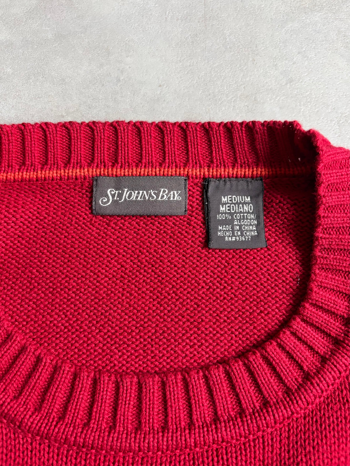 00's ST.JOHN'S BAY cotton knit sweater