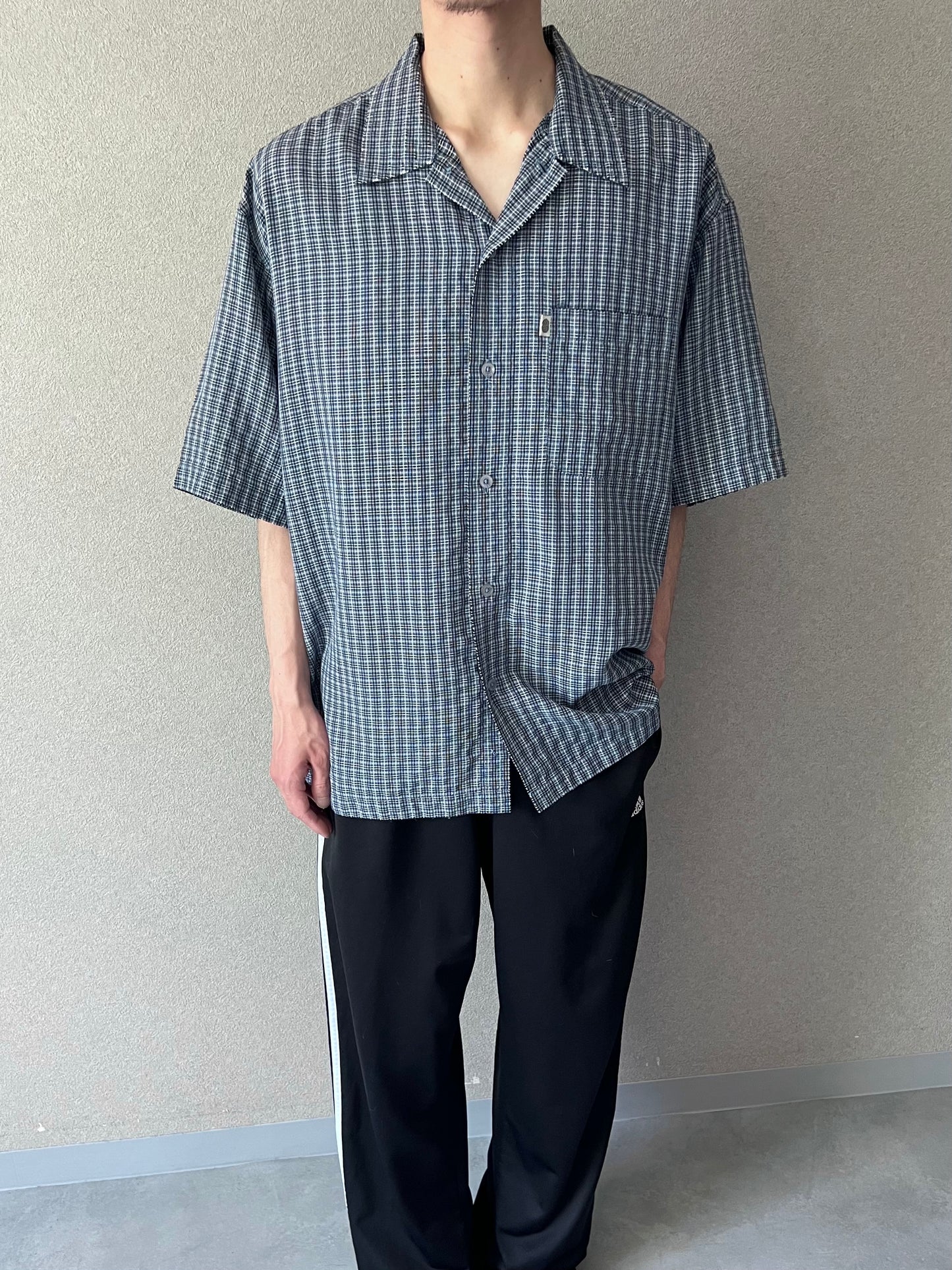 00's Pineapple Connection open collar shirt