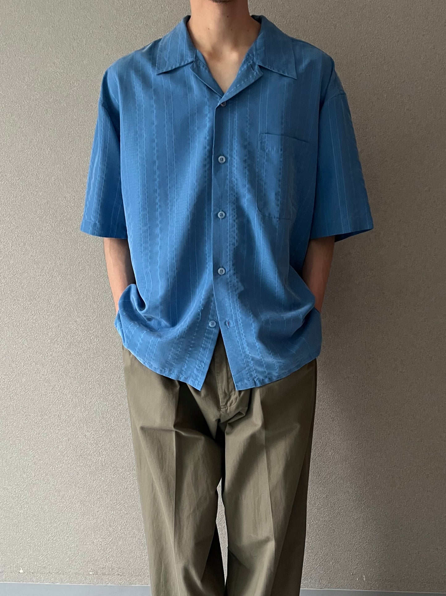00's Pineapple Connection open collar shirt