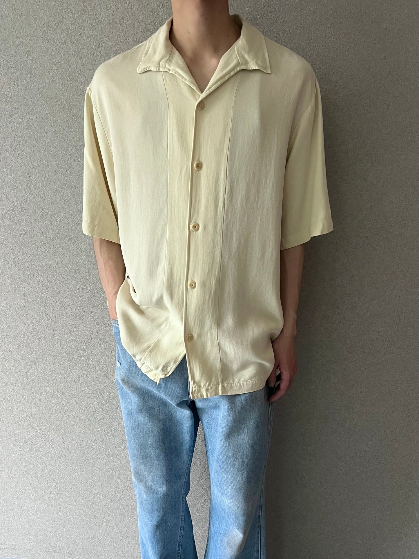 90's Nat Nast open collar silk shirt