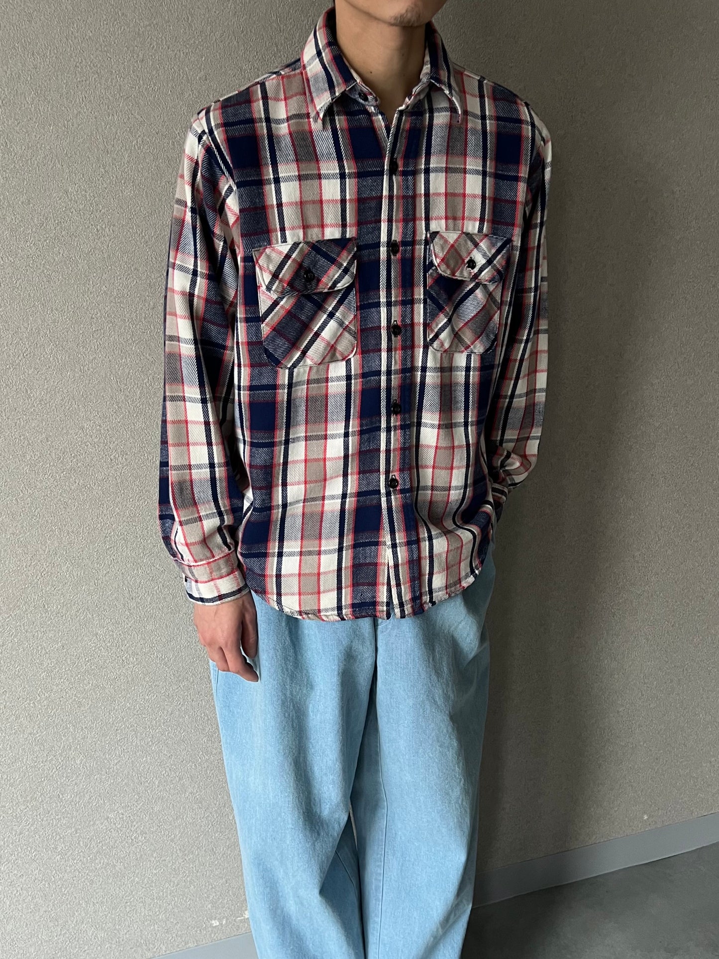 80's FIVE BROTHER flannel shirt "Made in USA"